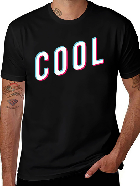 COOL Graphic T-Shirt - Black Cotton Blend Tee