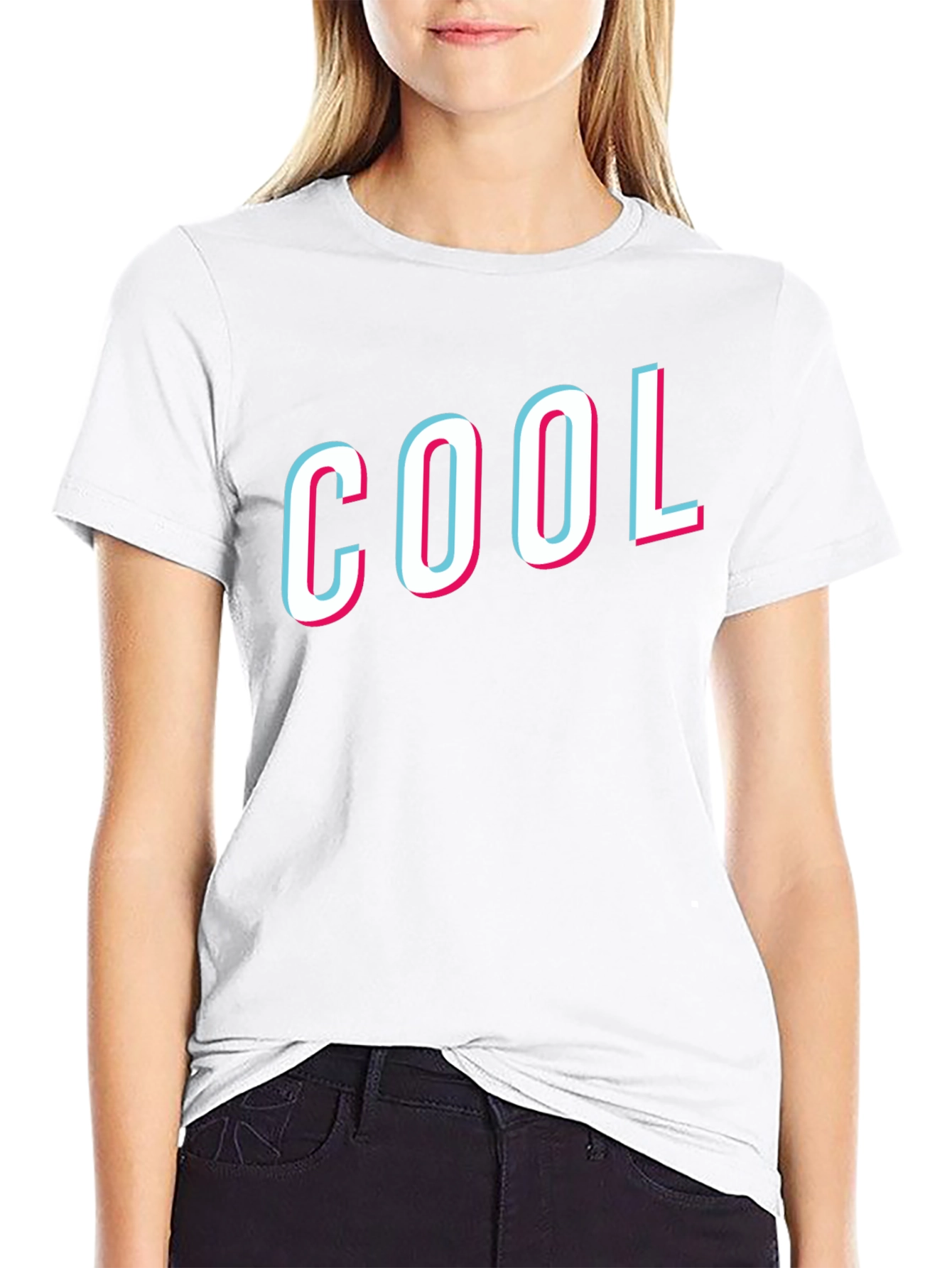 COOL Graphic T-Shirt - Black Cotton Blend Tee