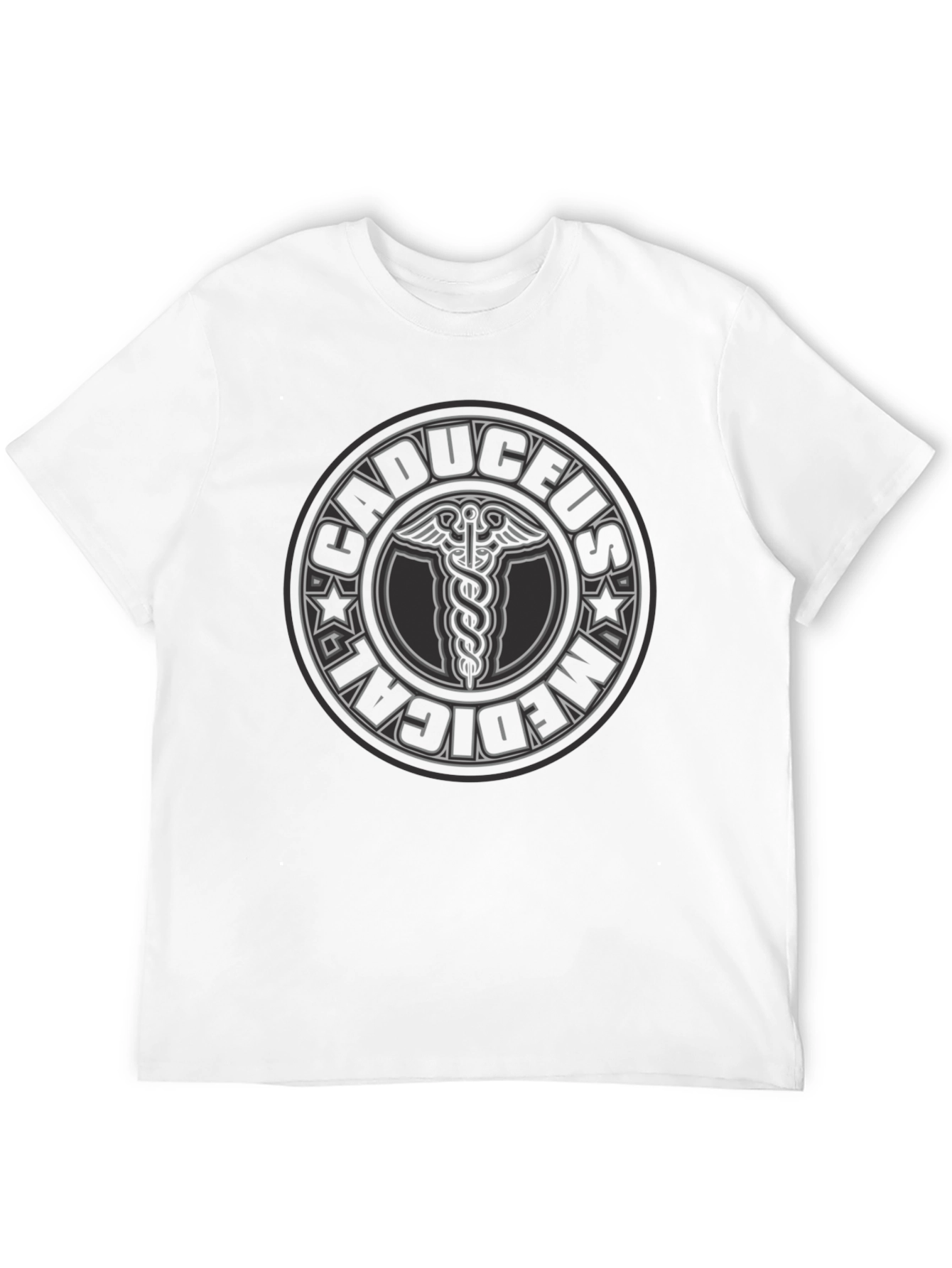 Caduceus Medical T-Shirt - Black Graphic Tee