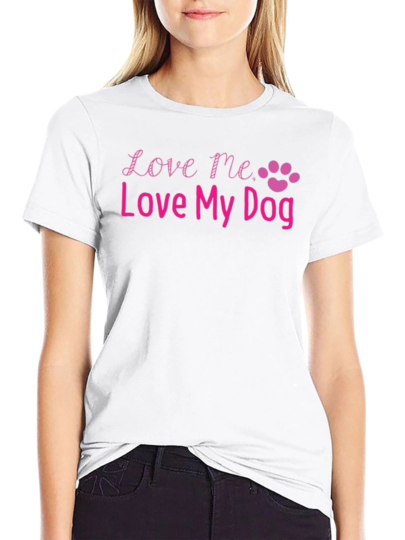 Love Me Love My Dog Black T-Shirt