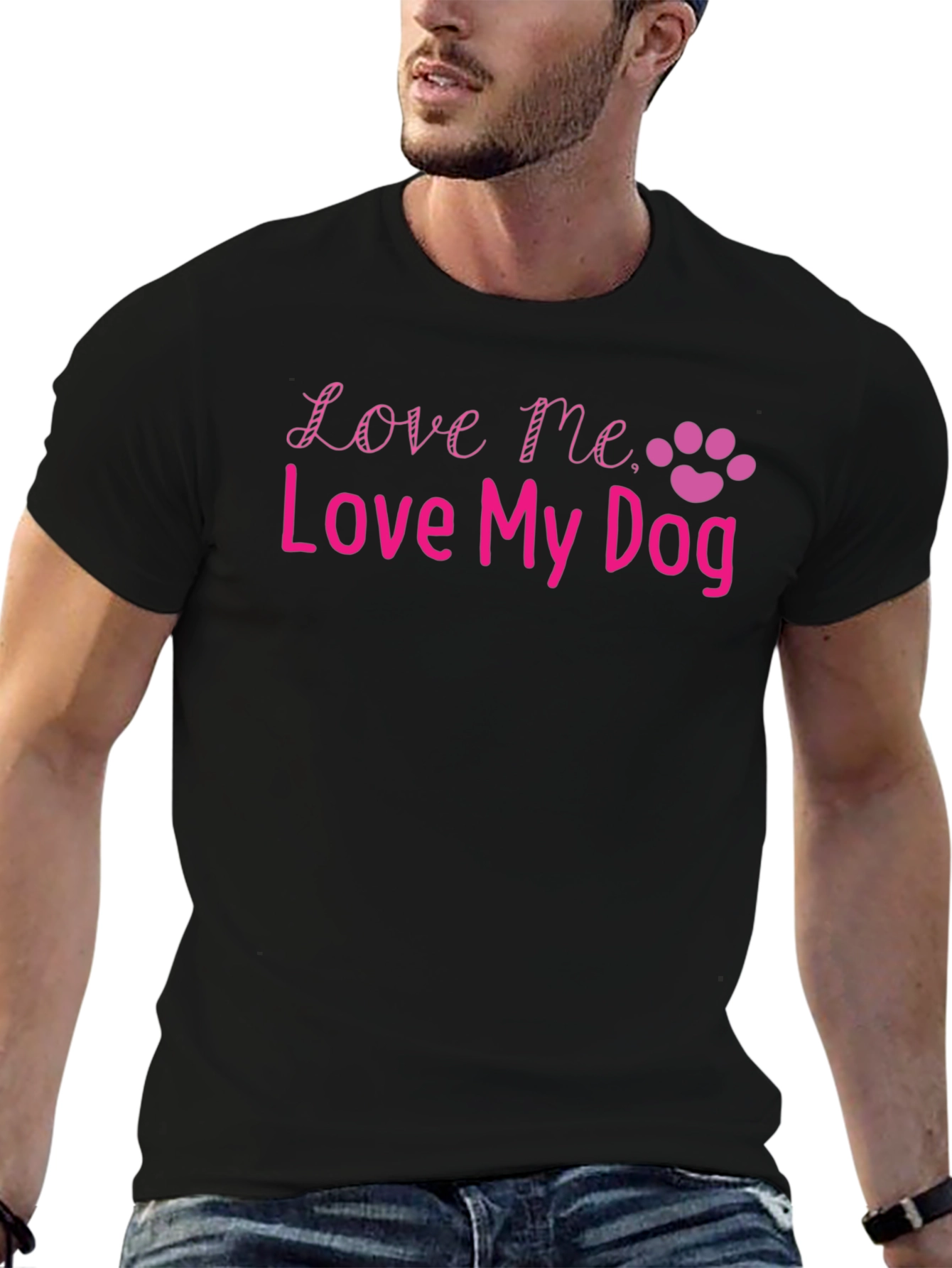Love Me Love My Dog Black T-Shirt