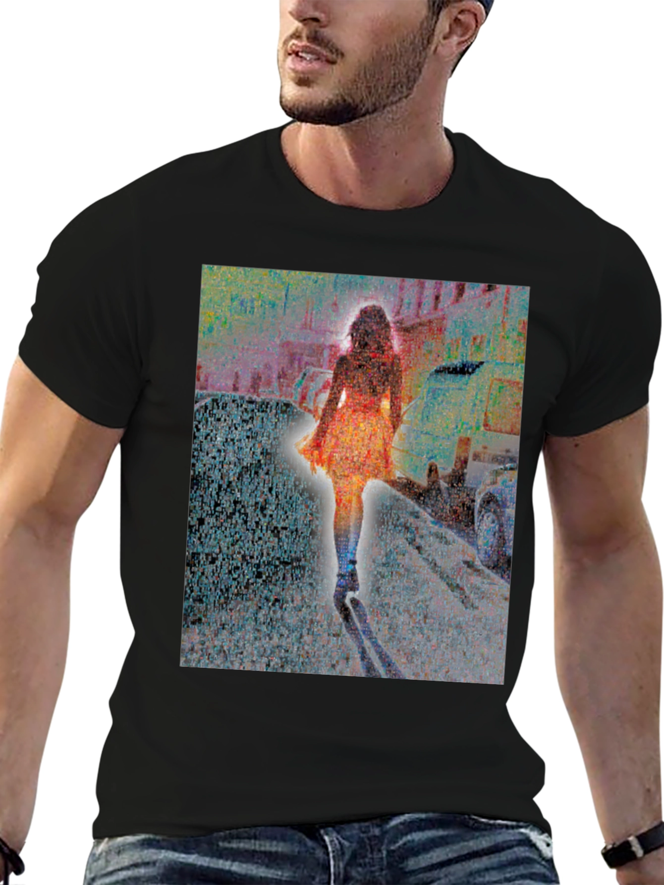 Abstract Cityscape Graphic Tee