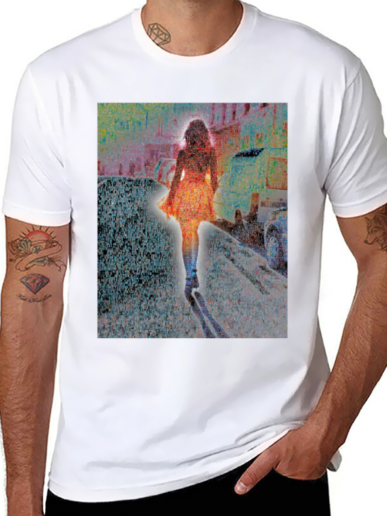Abstract Cityscape Graphic Tee