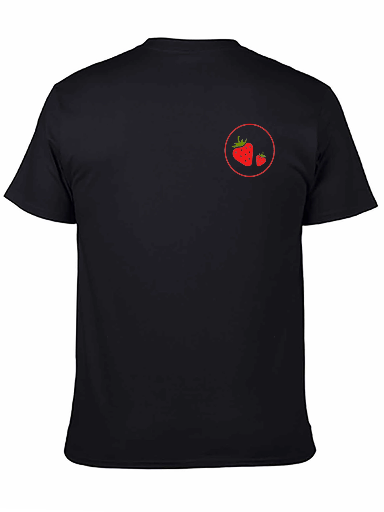 Strawberry Graphic Black T-Shirt