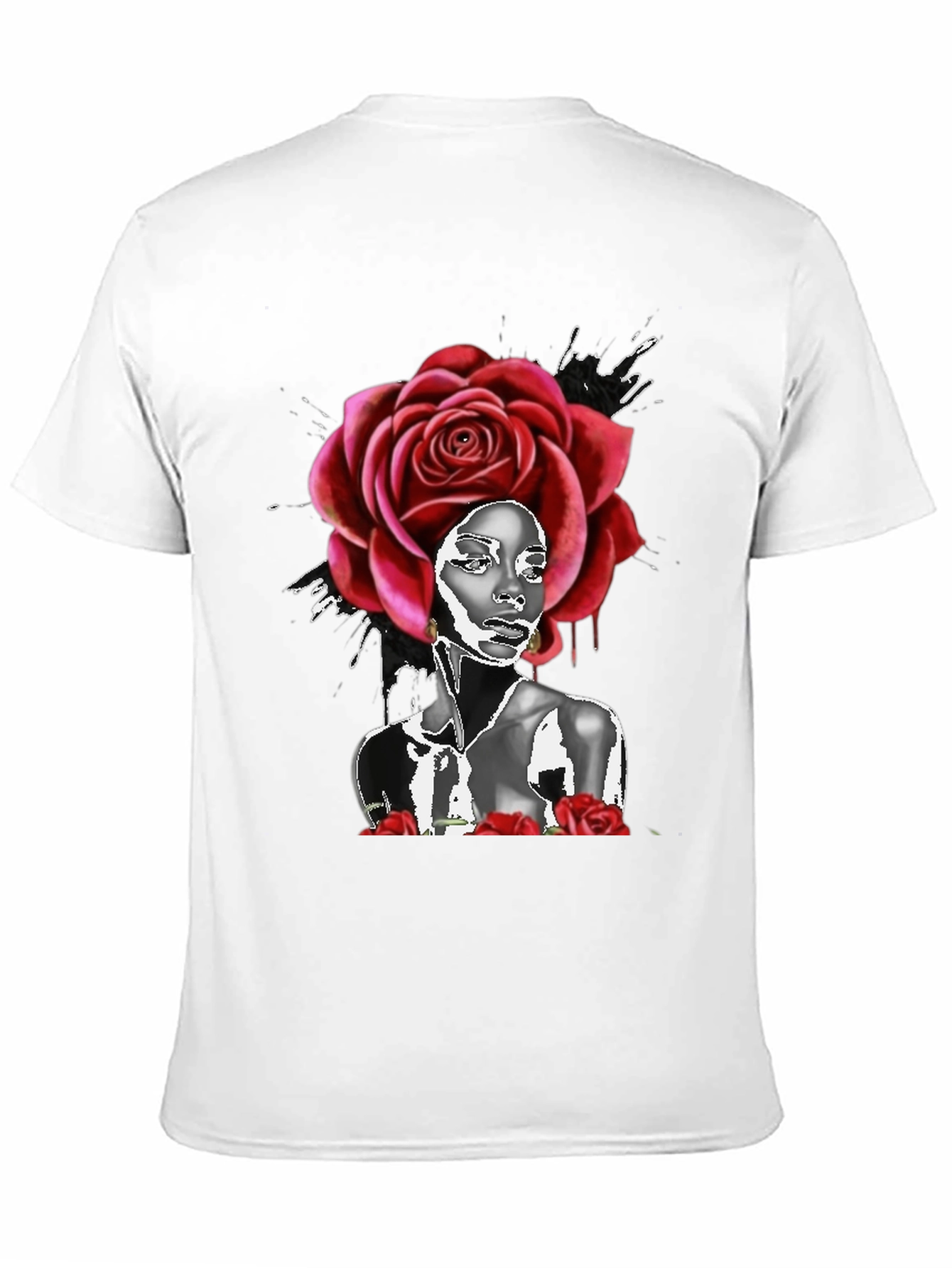 Rose Head Black T-Shirt