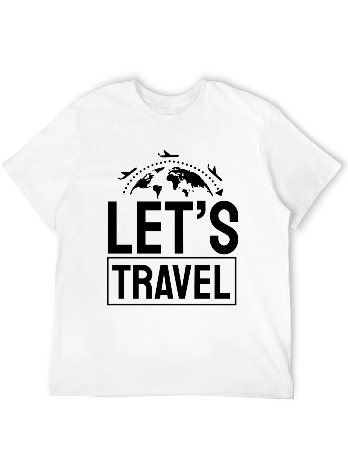 Lets Travel Black T-Shirt