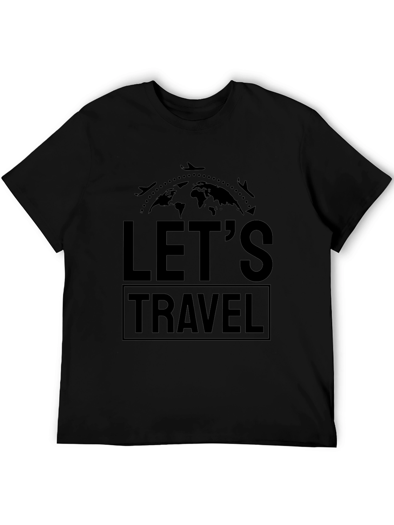 Lets Travel Black T-Shirt