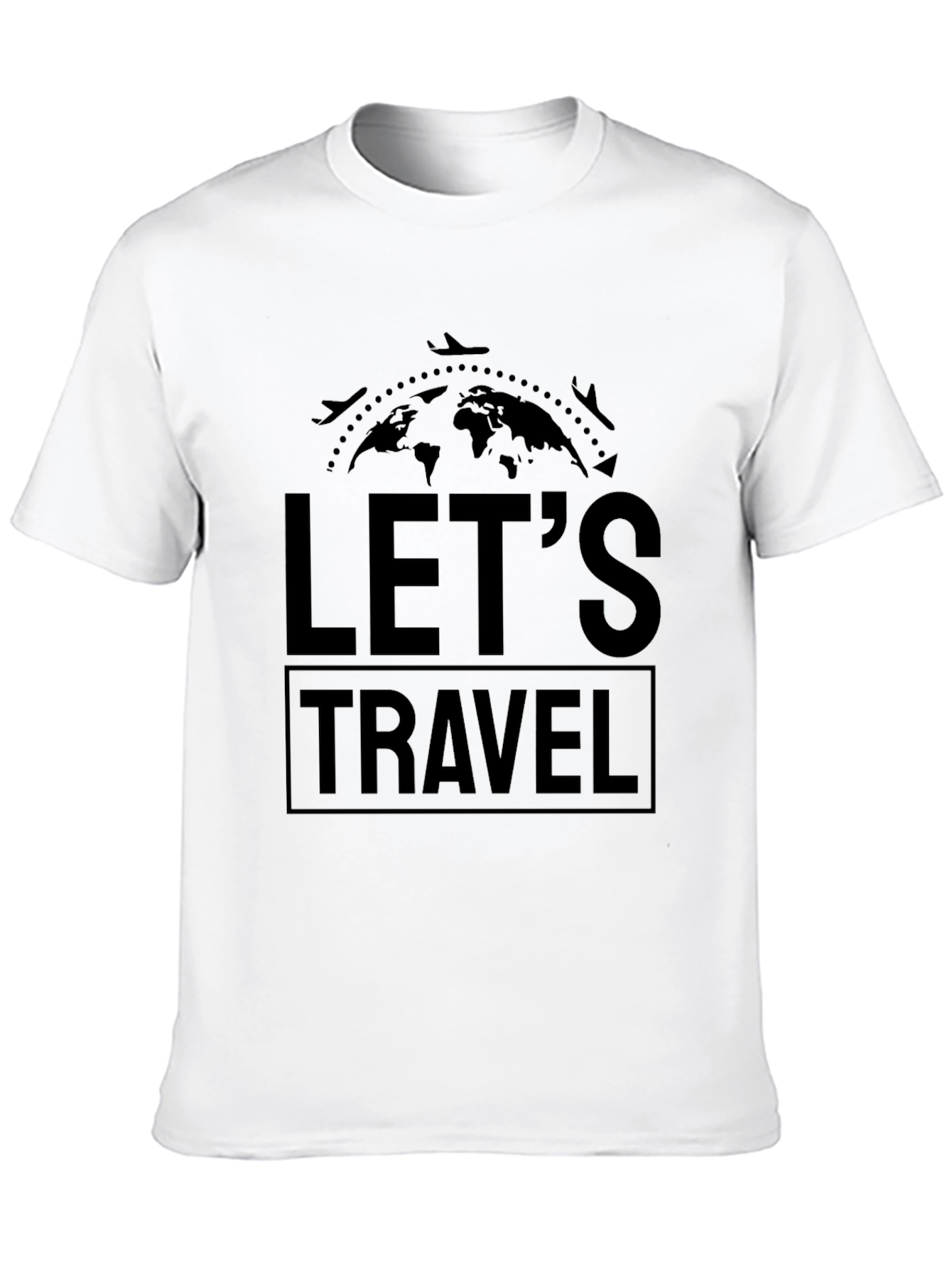 Lets Travel Black T-Shirt