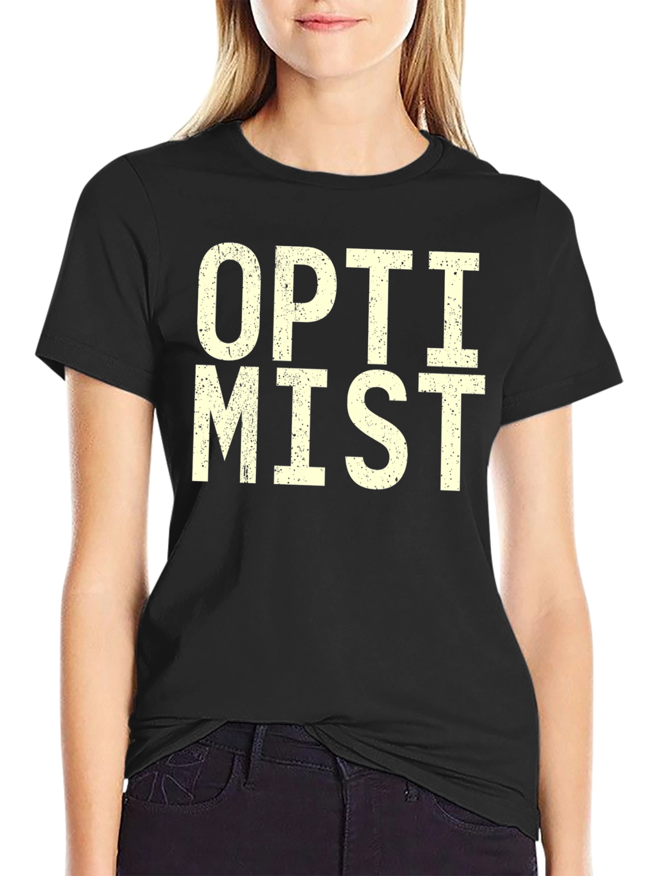 Optimist Graphic T-Shirt - Black