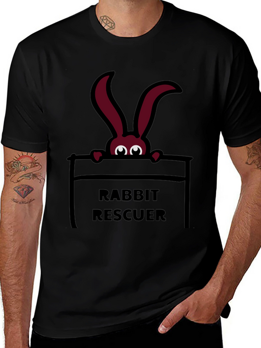 Rabbit Rescuer Graphic Tee - Black