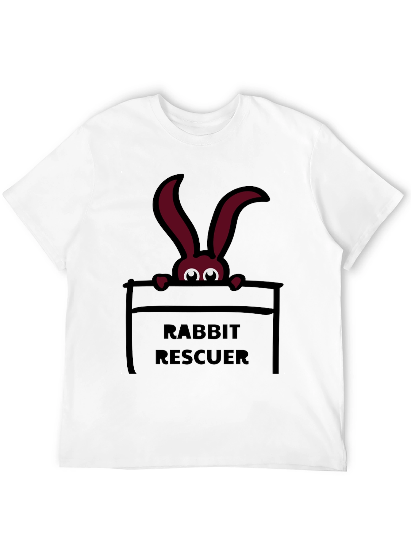Rabbit Rescuer Graphic Tee - Black