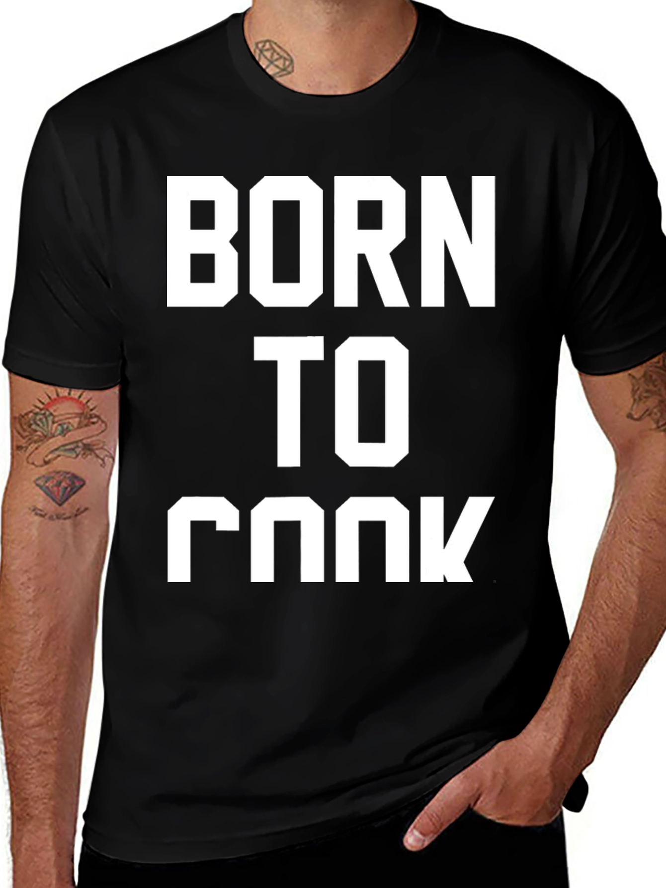 Born To Cook Black T-Shirt