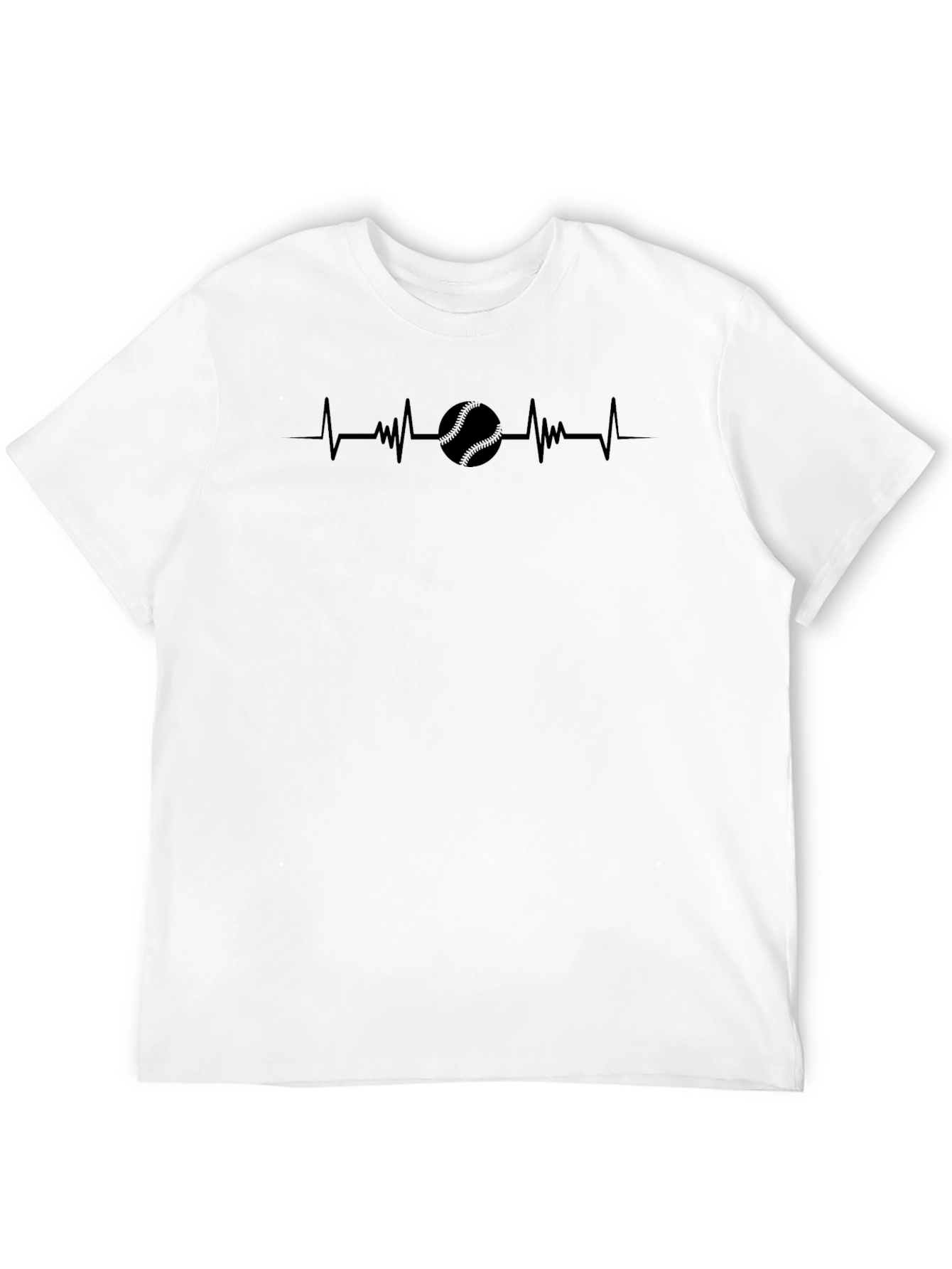 Baseball Heartbeat Graphic T-Shirt
