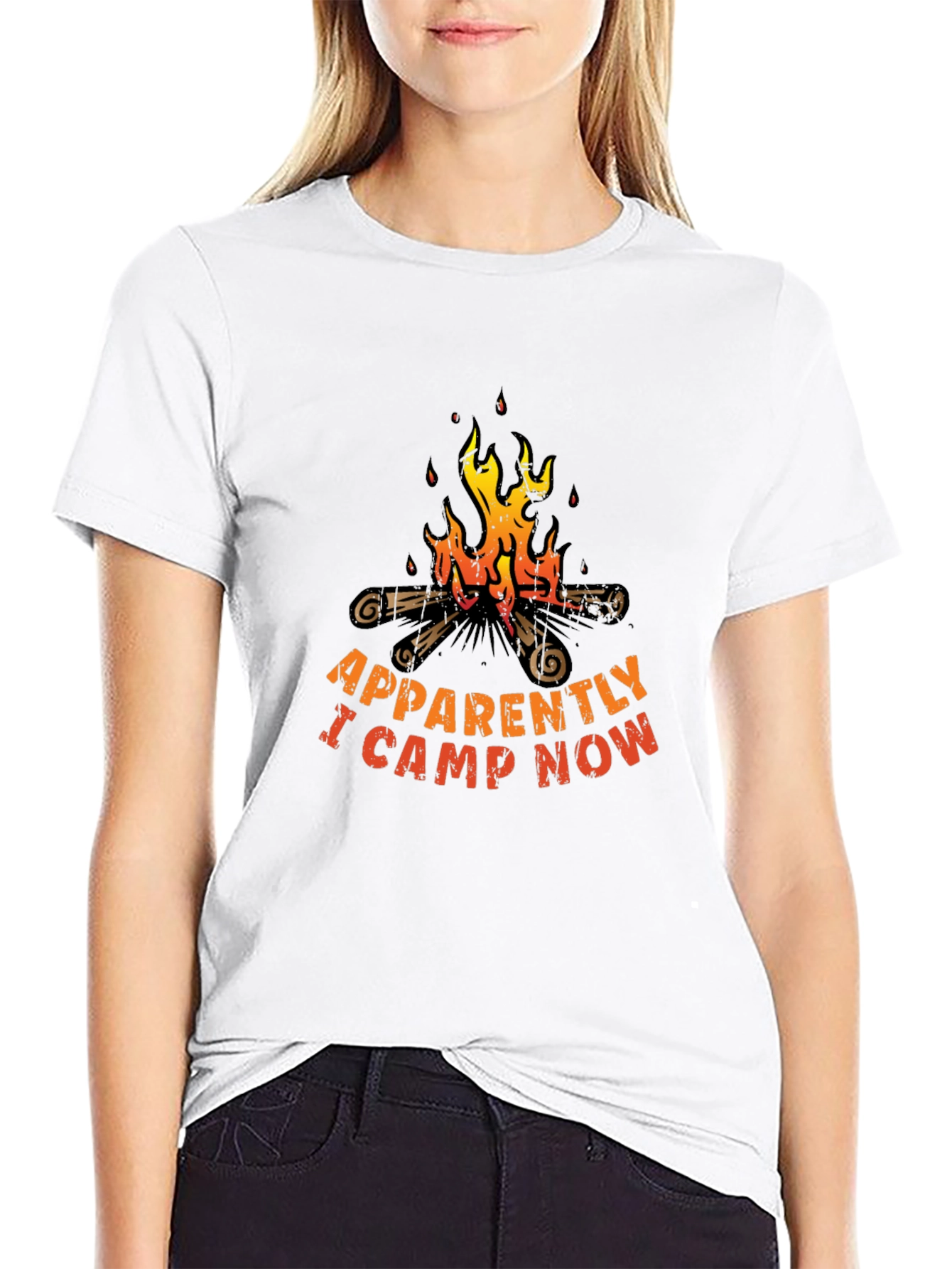 Funny Camping T-Shirt - Apparently I Camp Now