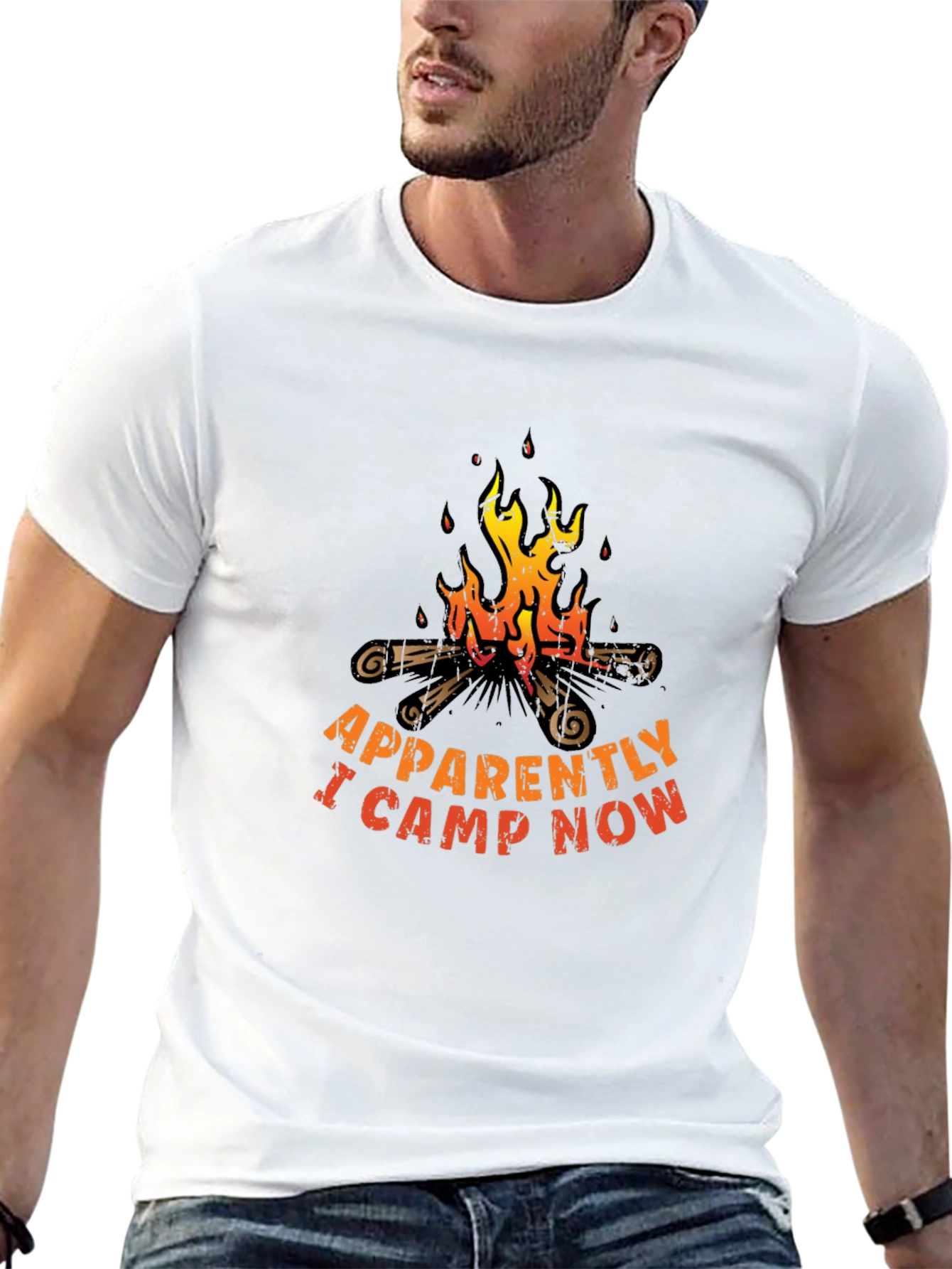 Funny Camping T-Shirt - Apparently I Camp Now