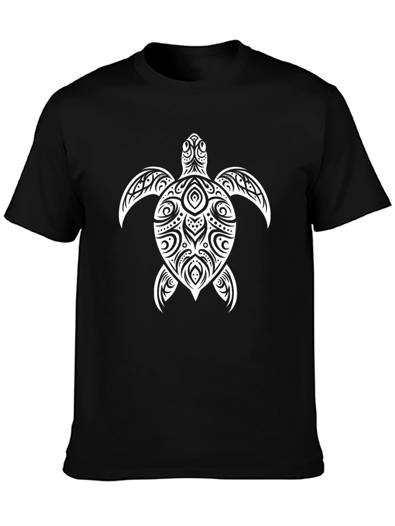 Tribal Turtle Graphic Tee - Black
