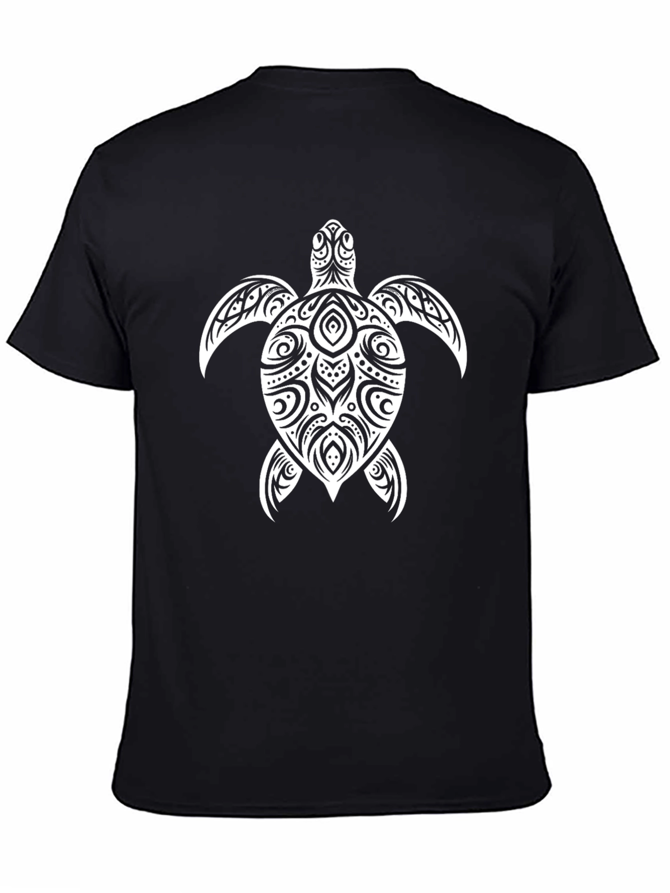 Tribal Turtle Graphic Tee - Black