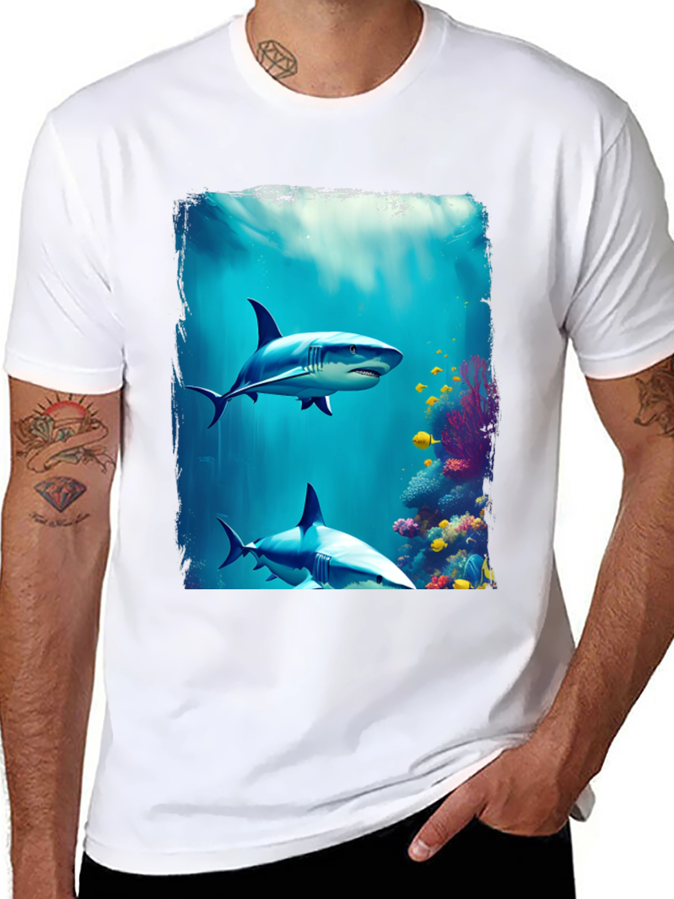 Shark Reef Graphic Tee - Ocean Life T-Shirt