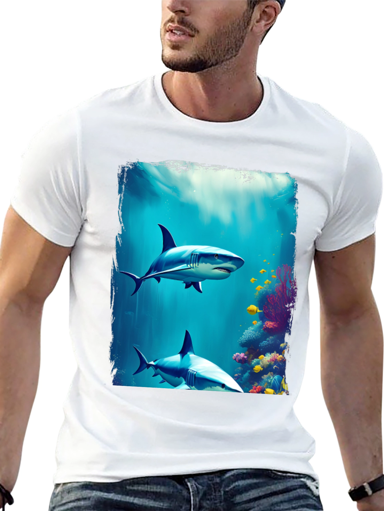 Shark Reef Graphic Tee - Ocean Life T-Shirt