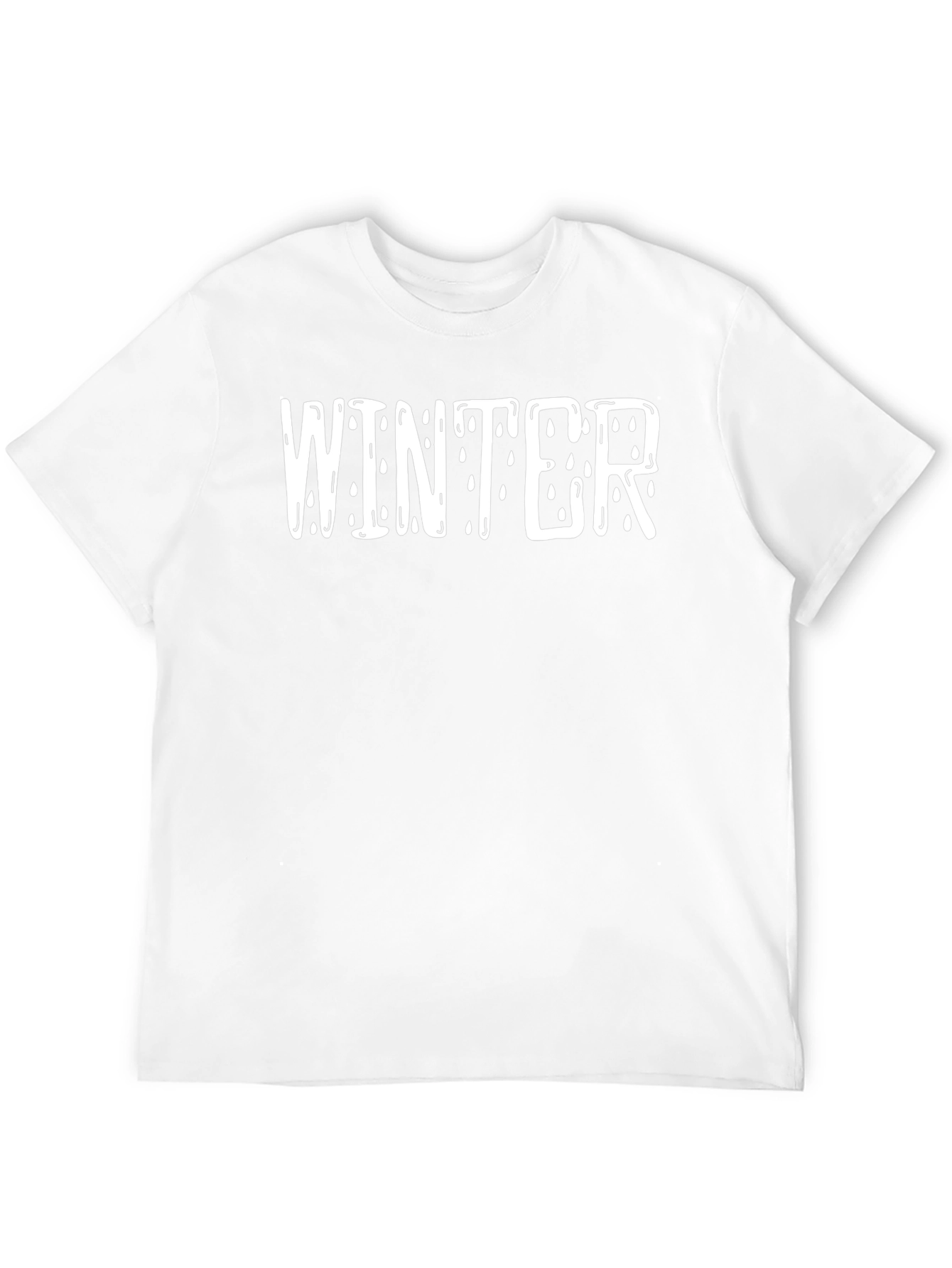 Winter Drip Graphic Tee - Black Cotton T-Shirt