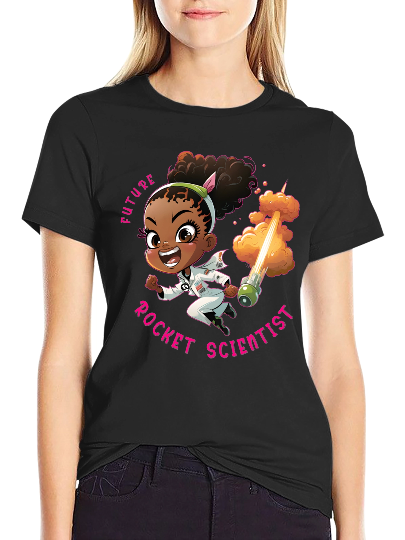 Future Rocket Scientist T-Shirt - Black