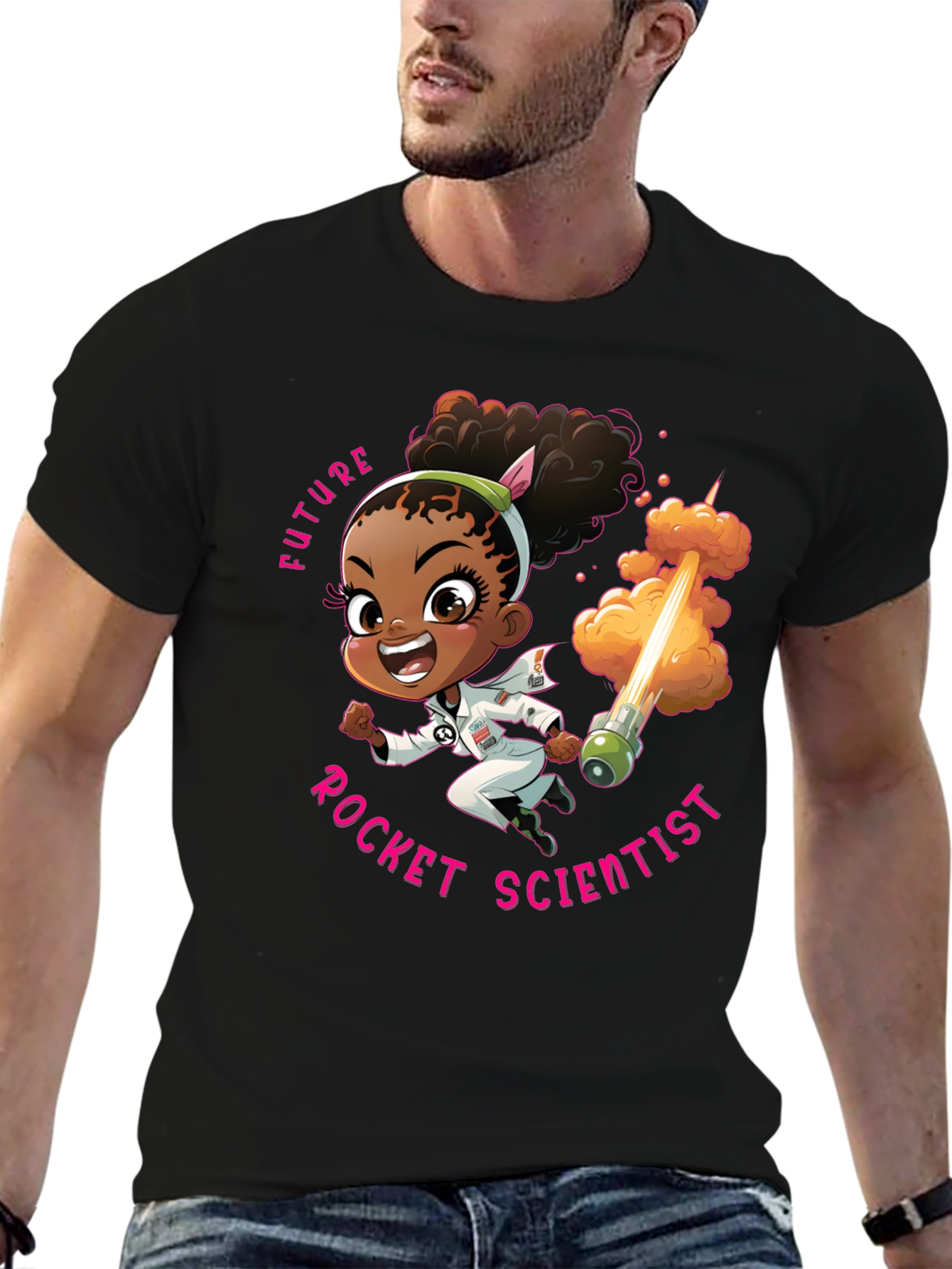 Future Rocket Scientist T-Shirt - Black