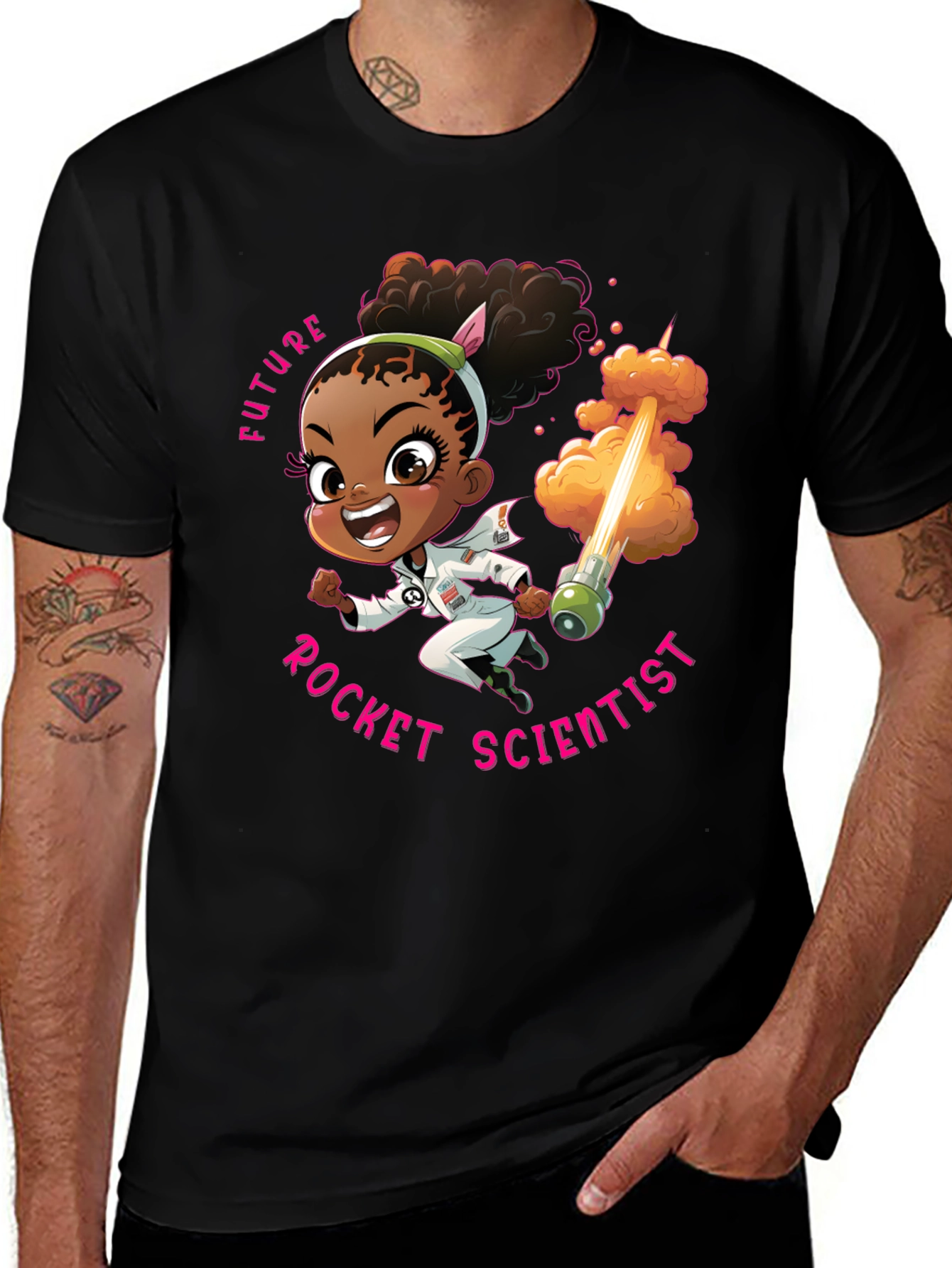 Future Rocket Scientist T-Shirt - Black
