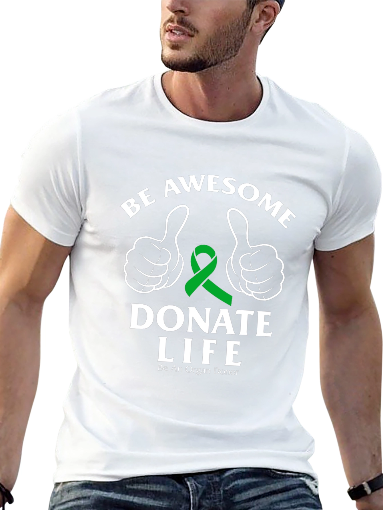 Be Awesome Donate Life Black T-Shirt