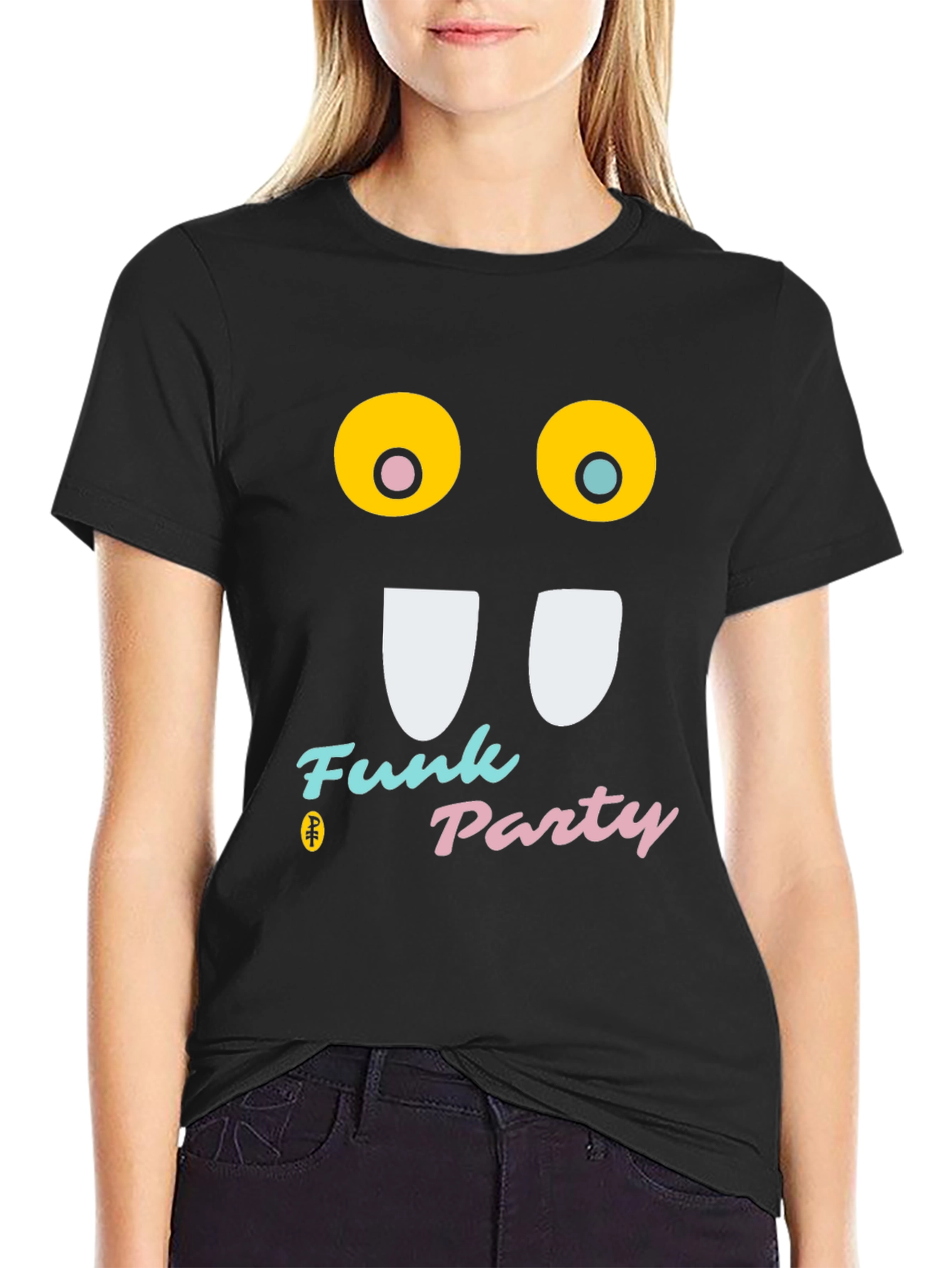 Funky Party Black T-Shirt - Graphic Novelty Tee