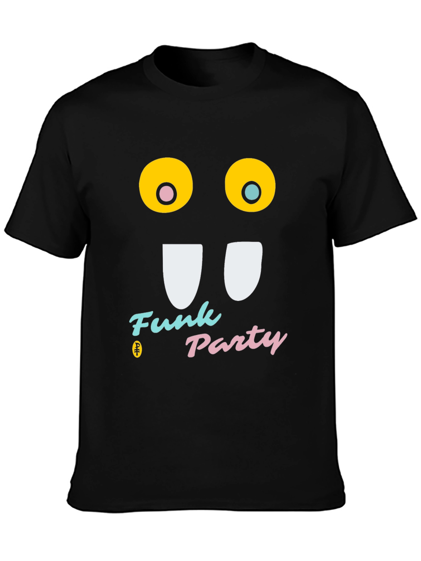 Funky Party Black T-Shirt - Graphic Novelty Tee