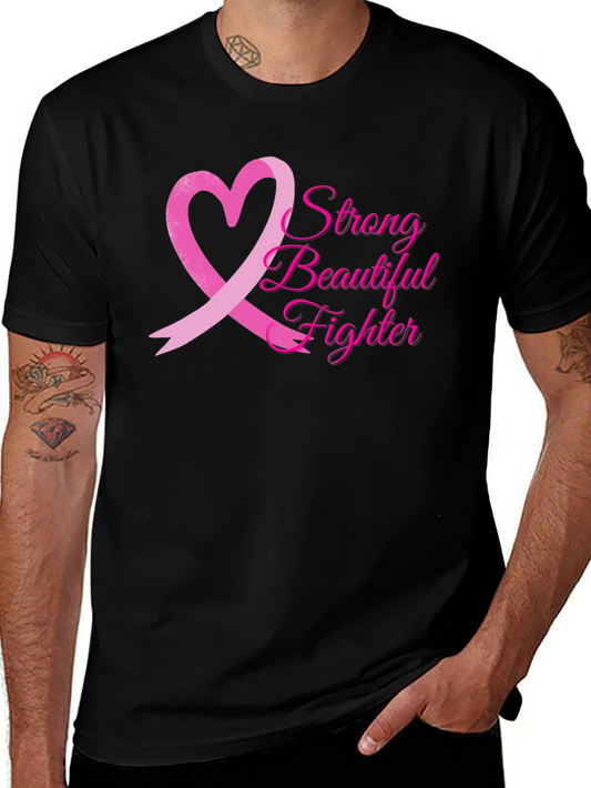 Breast Cancer Awareness T-Shirt: Strong Beautiful Fighter