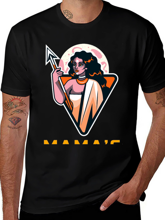 Mamas Black Graphic T-Shirt