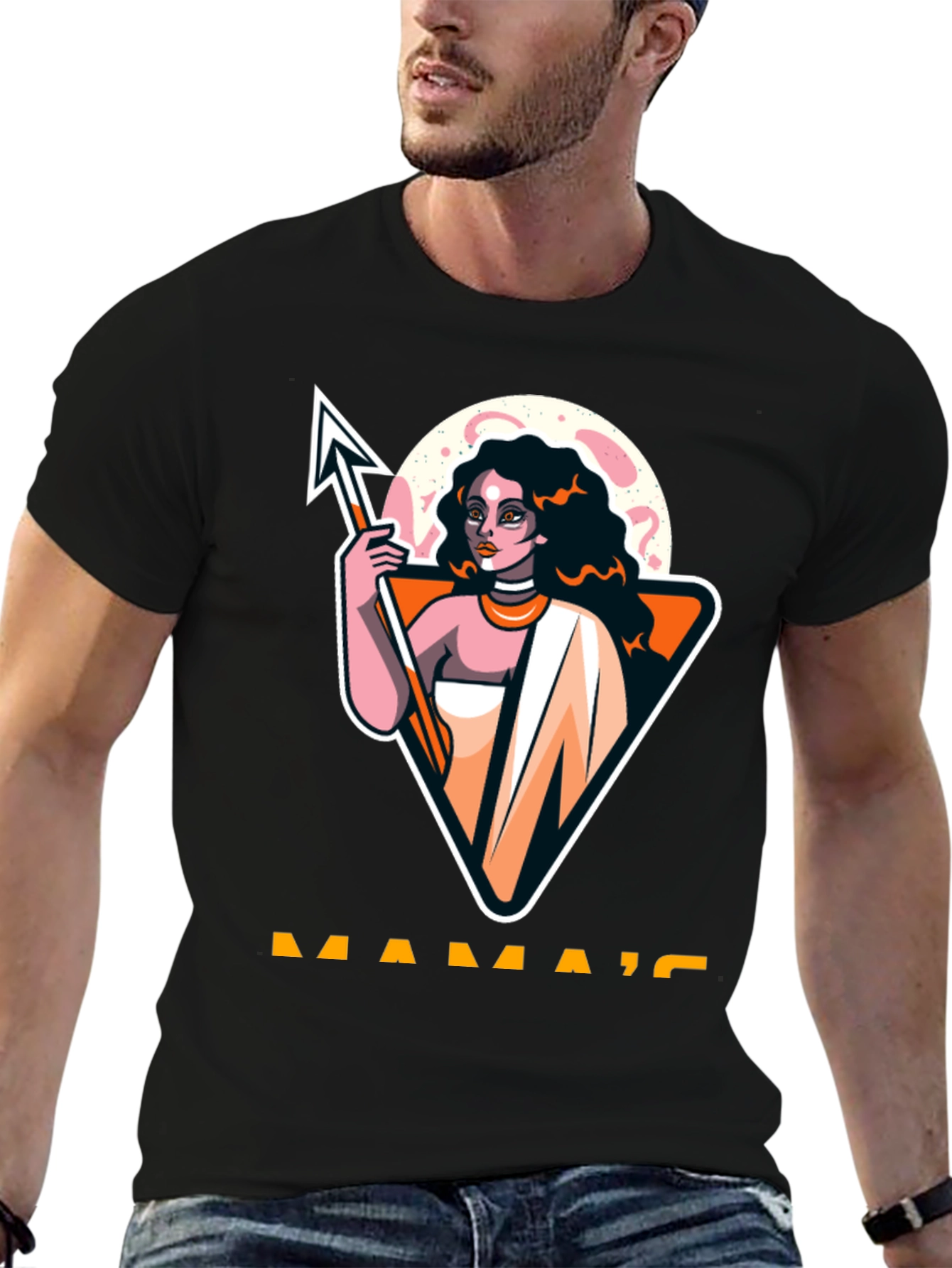 Mamas Black Graphic T-Shirt
