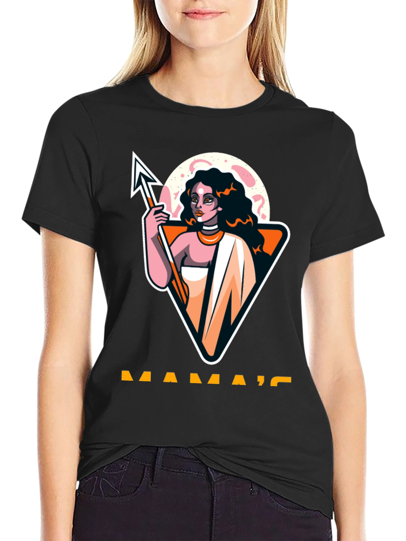 Mamas Black Graphic T-Shirt