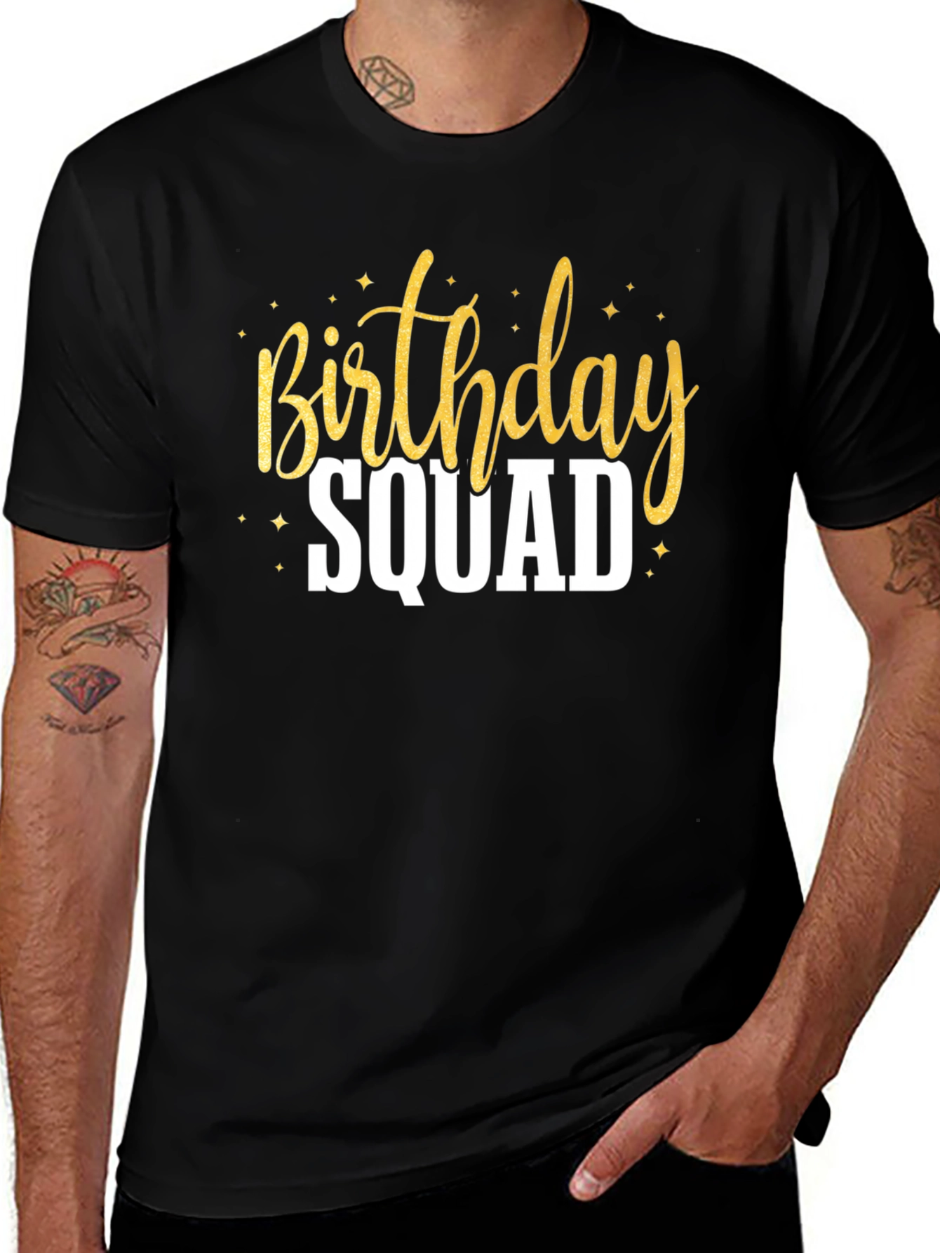 Birthday Squad Crew Neck T-Shirt