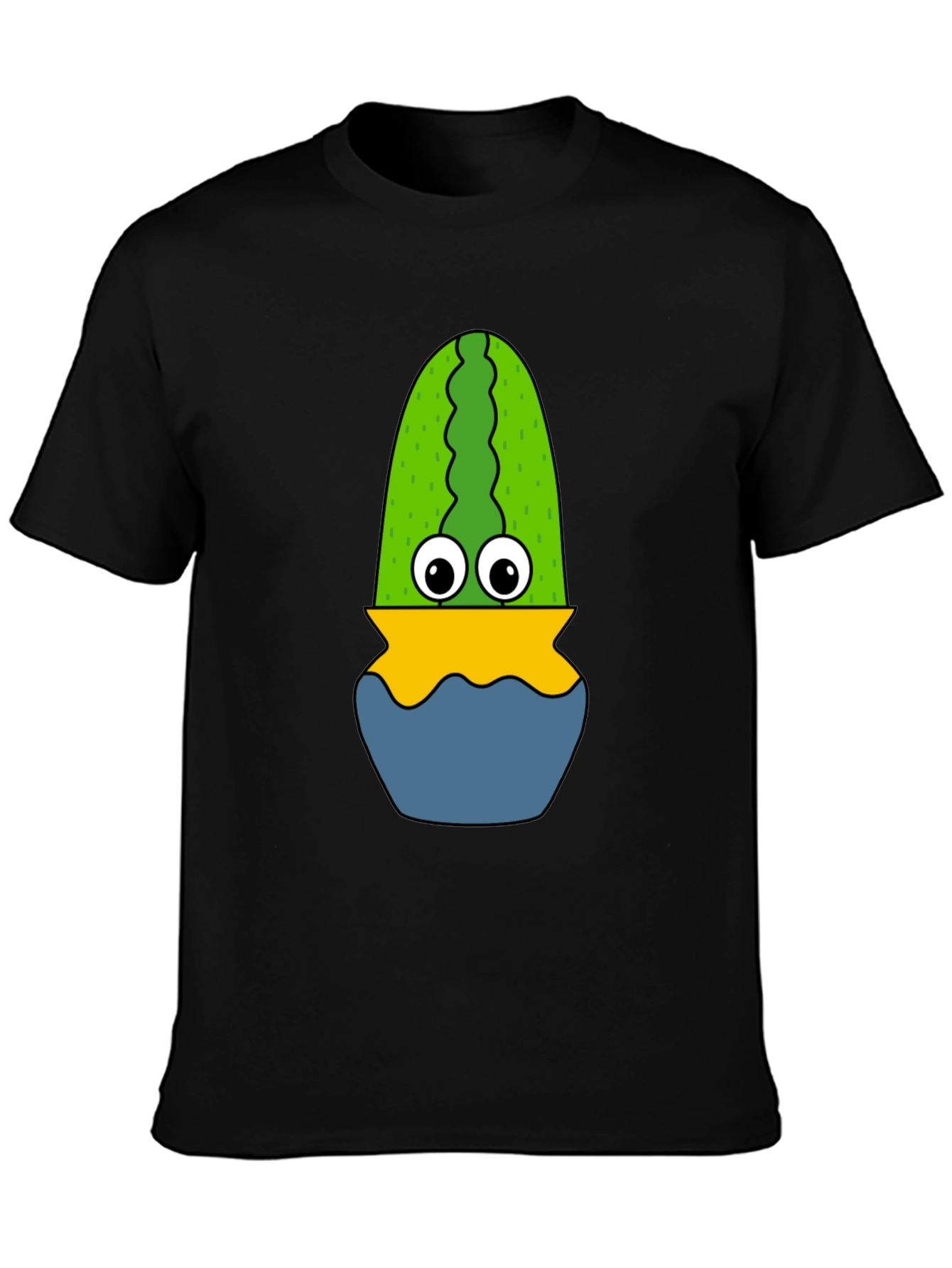 Funny Cactus in Pot Graphic T-Shirt