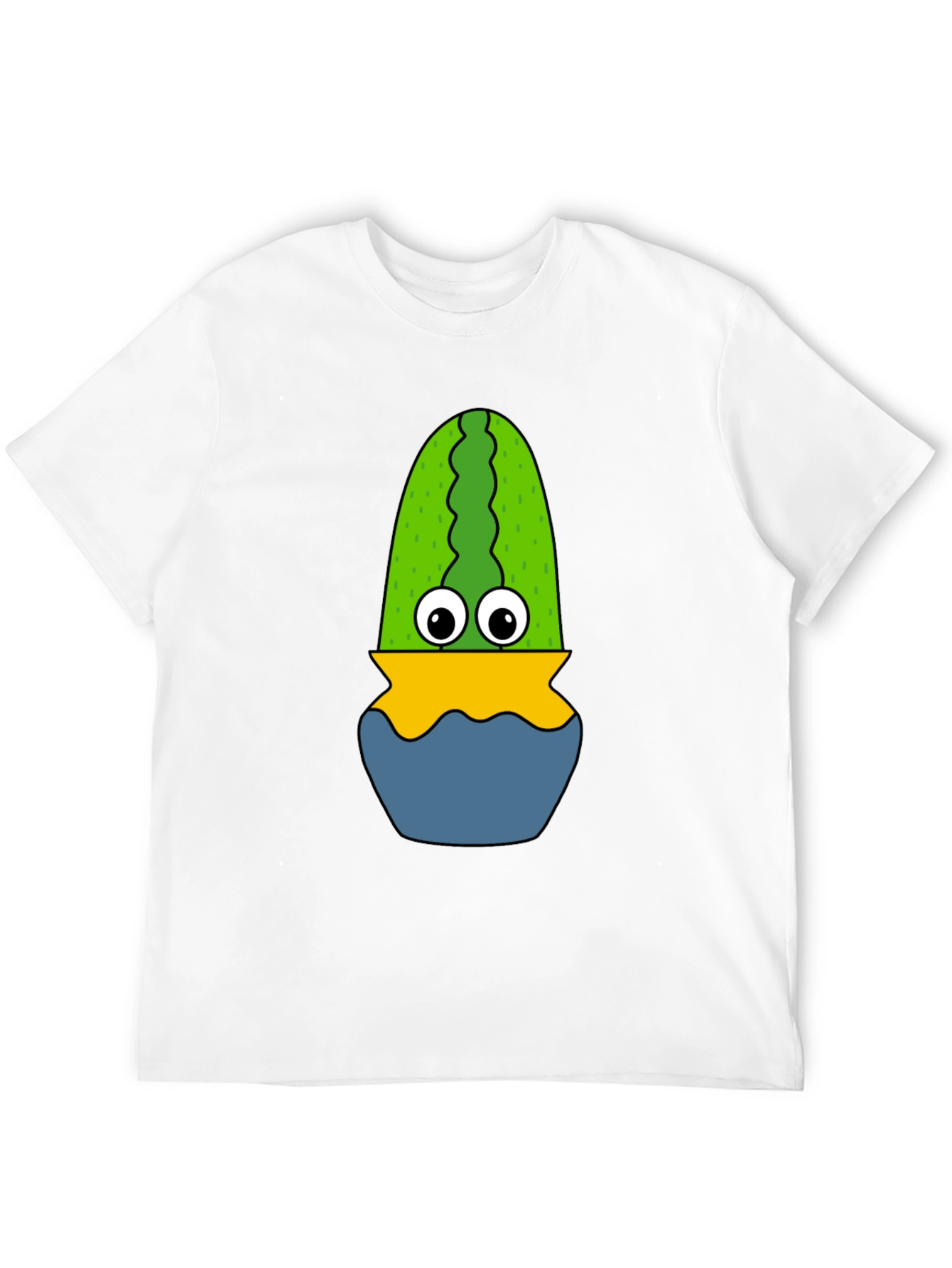 Funny Cactus in Pot Graphic T-Shirt