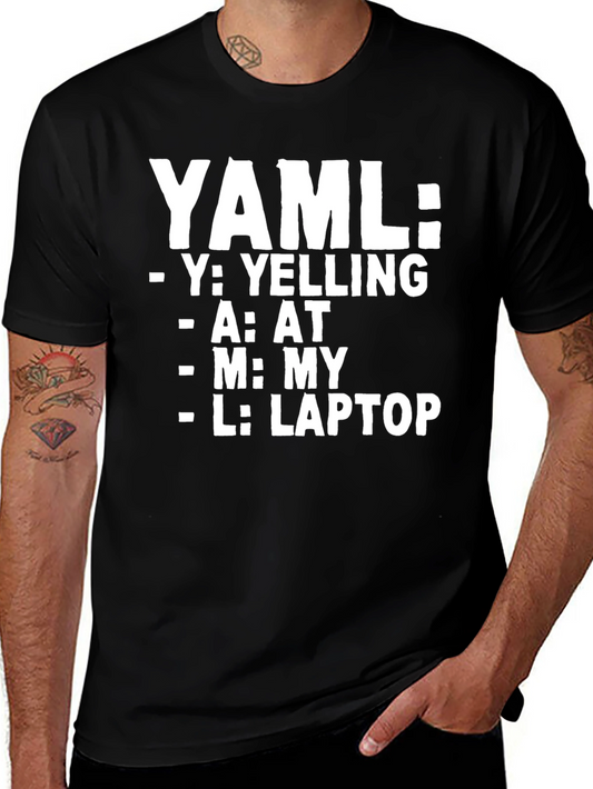YAML Laptop T-Shirt - Coding Humor