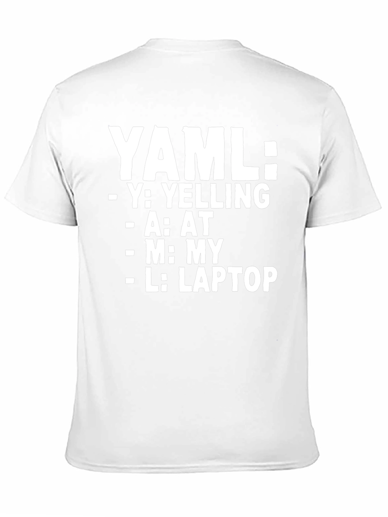 YAML Laptop T-Shirt - Coding Humor