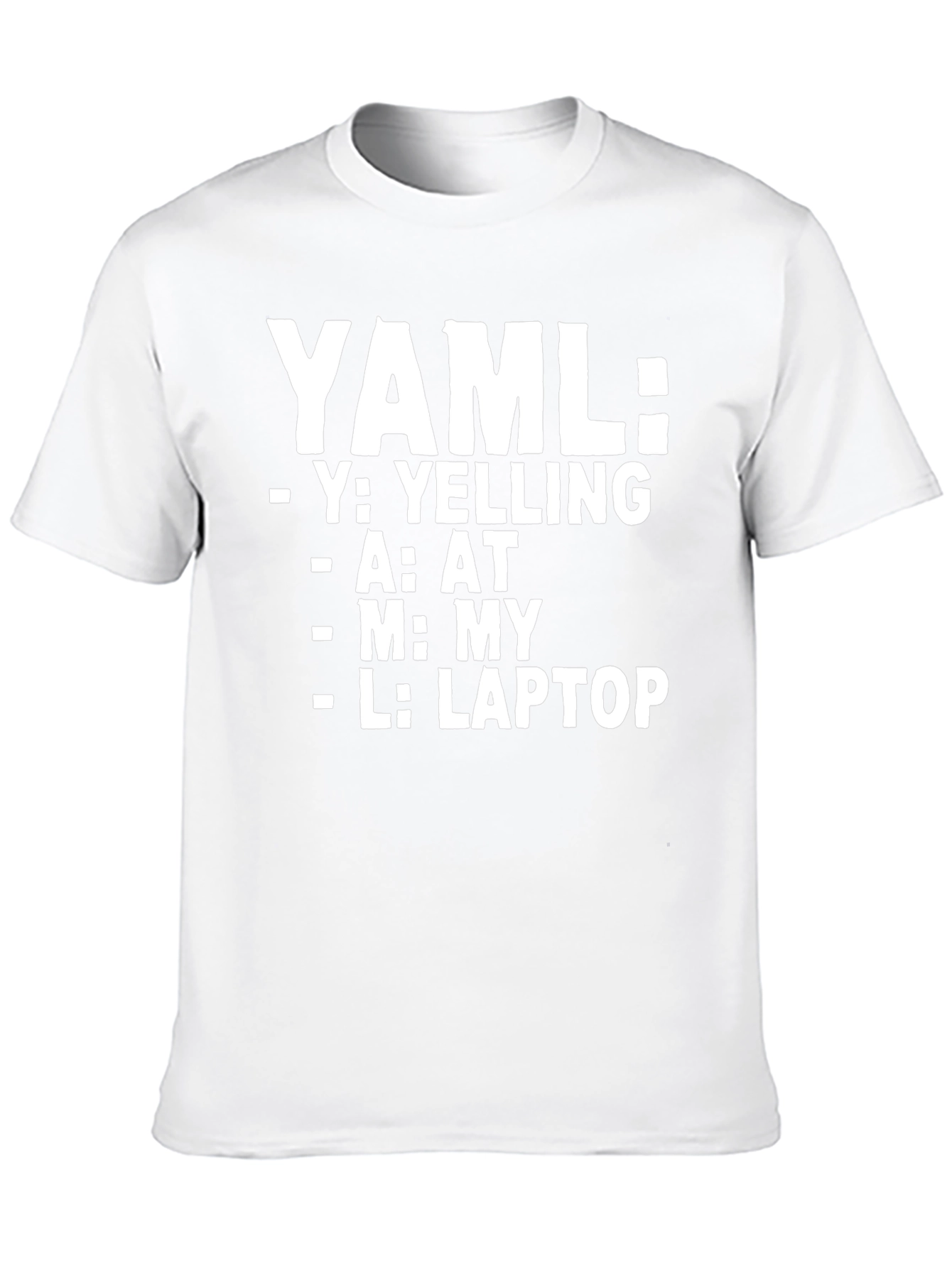 YAML Laptop T-Shirt - Coding Humor