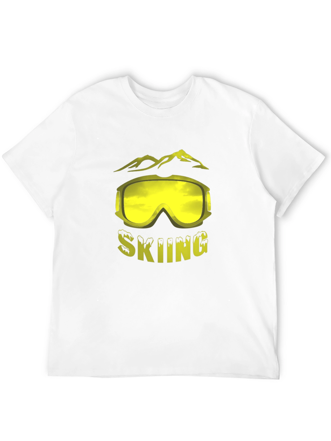 Skiing Graphic Tee - Mountain Goggles Design