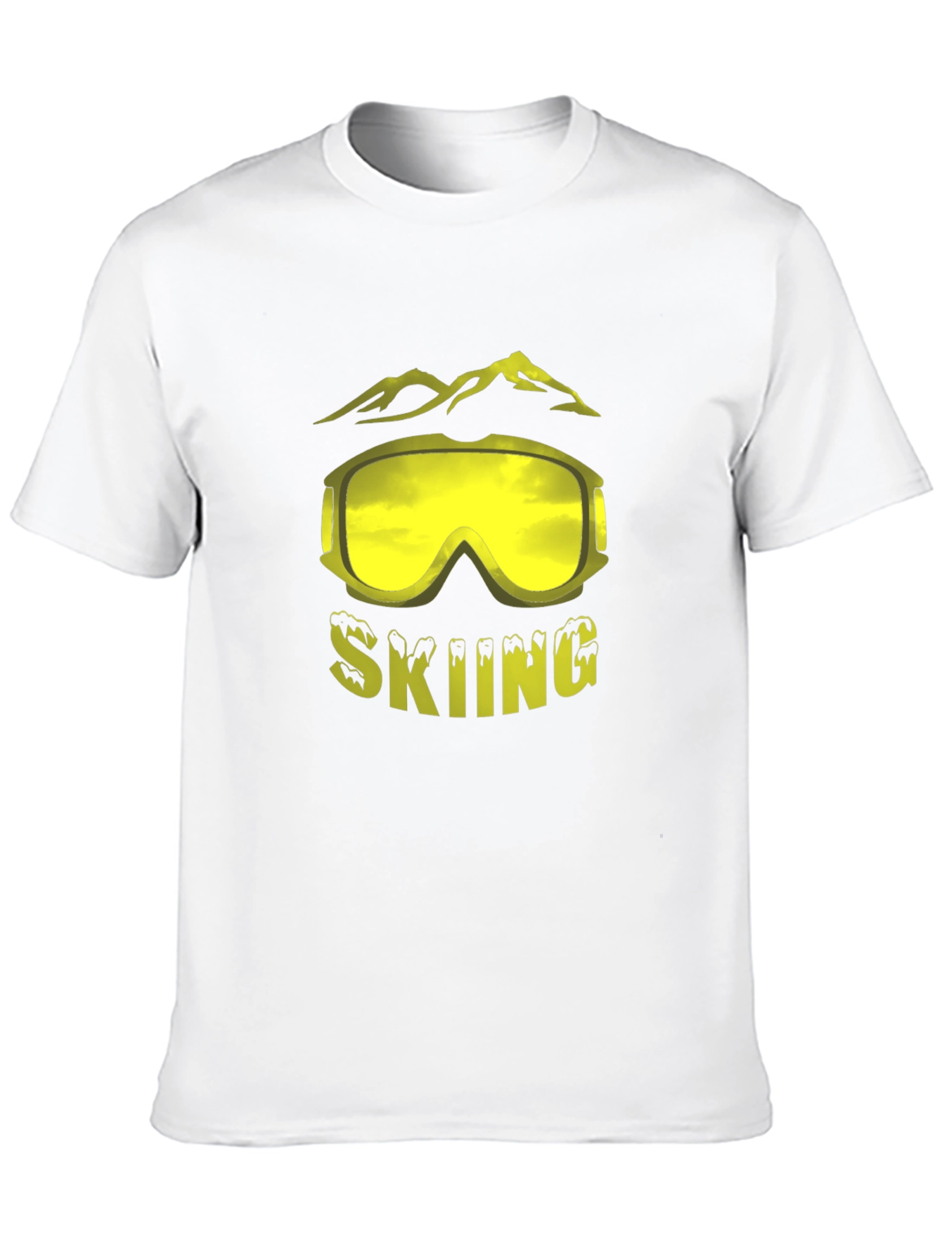 Skiing Graphic Tee - Mountain Goggles Design