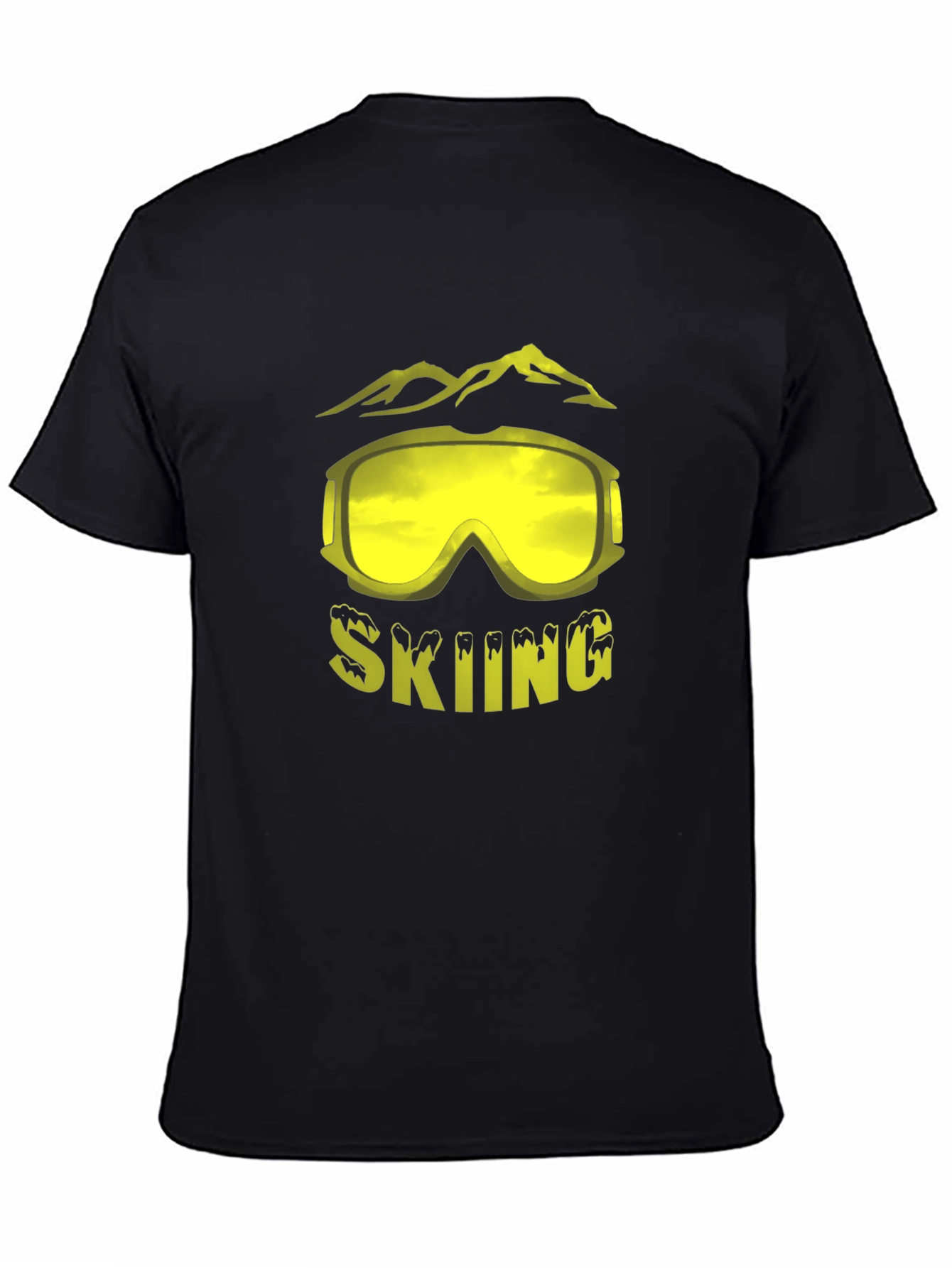 Skiing Graphic Tee - Mountain Goggles Design