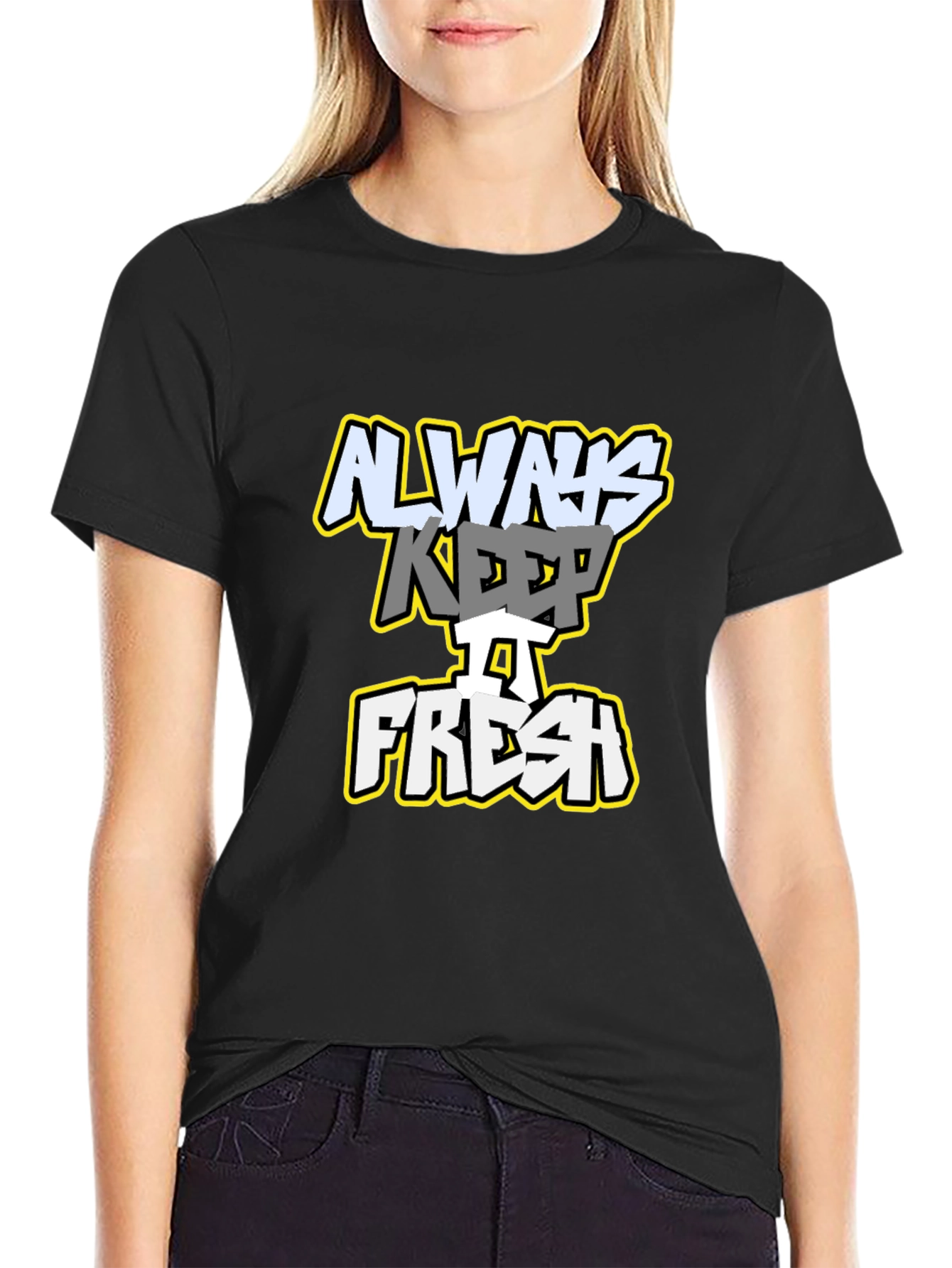Always Keep it Fresh Black Graphic T-Shirt