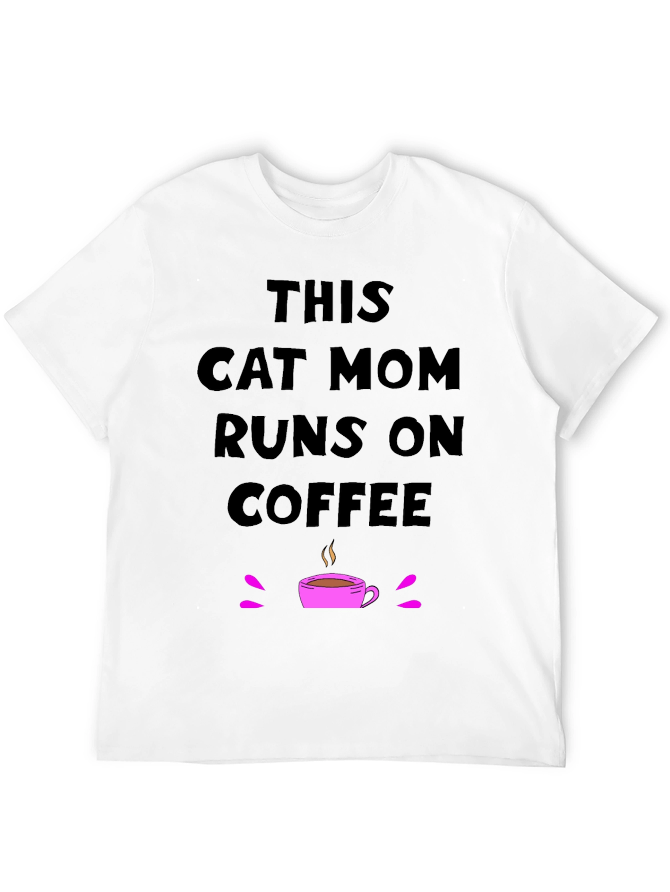 This Cat Mom Runs on Coffee T-Shirt