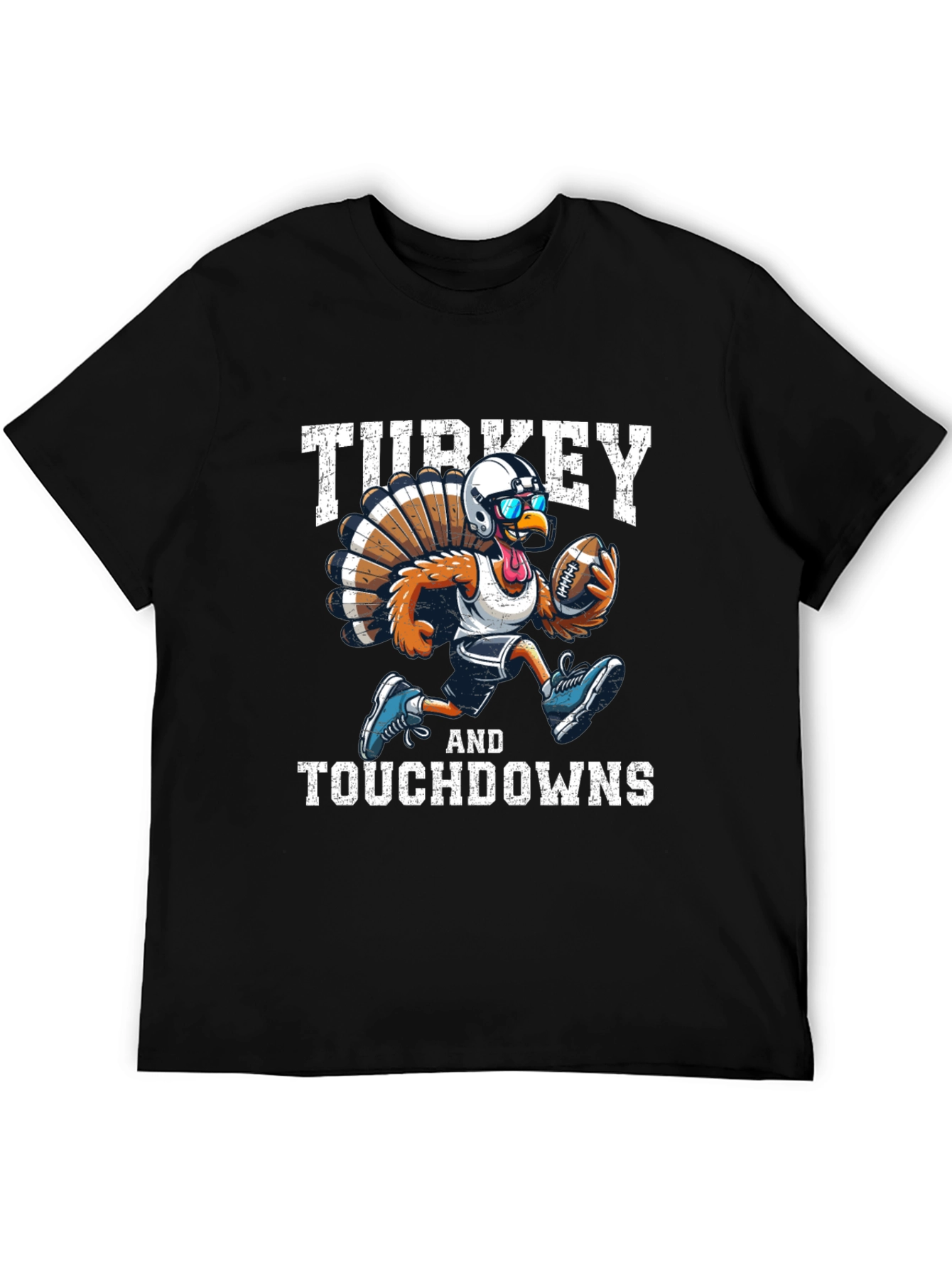 Turkey and Touchdowns Football T-Shirt