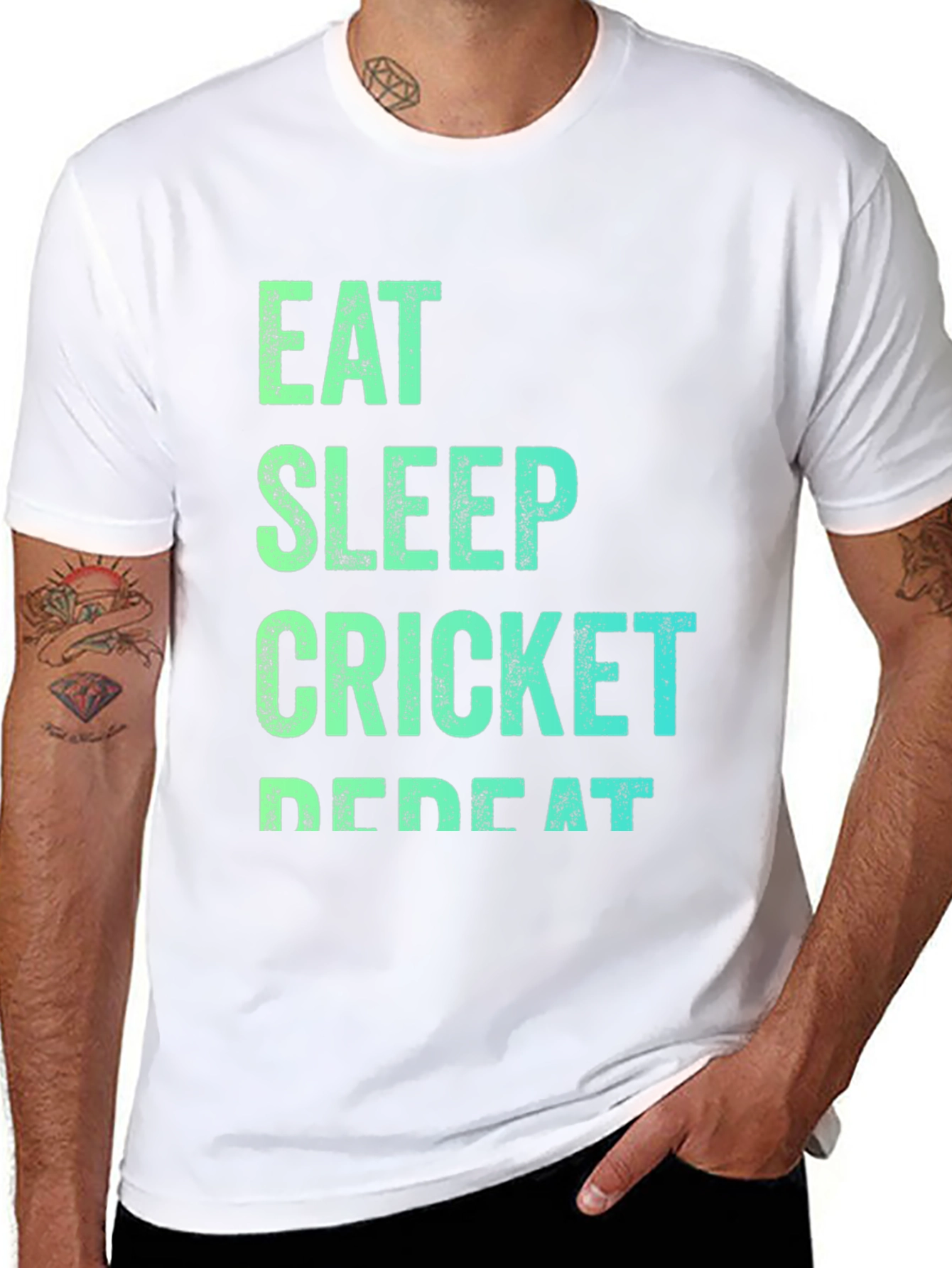 Eat Sleep Cricket Repeat T-Shirt