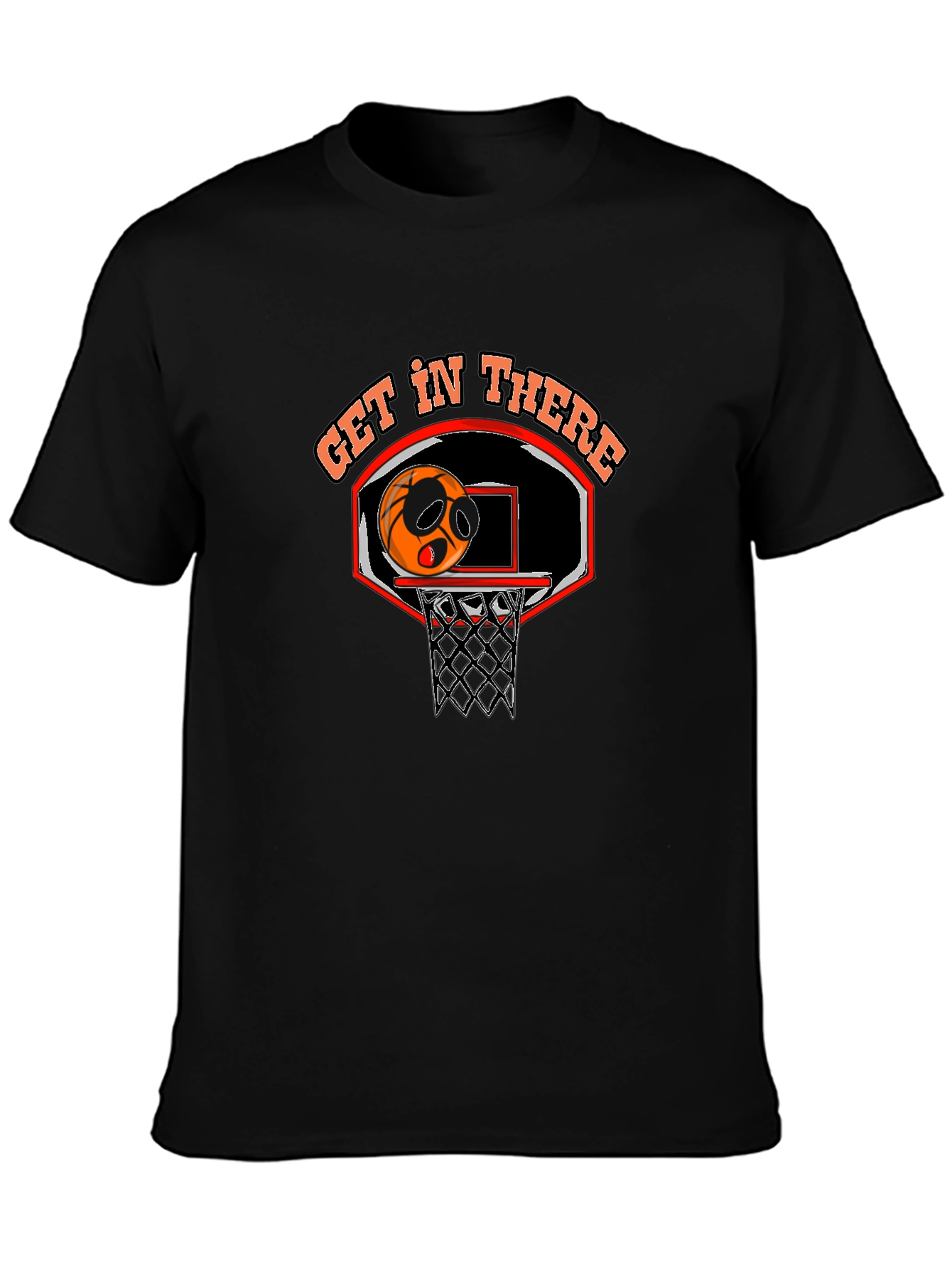 Get In There Basketball Graphic Tee - Black