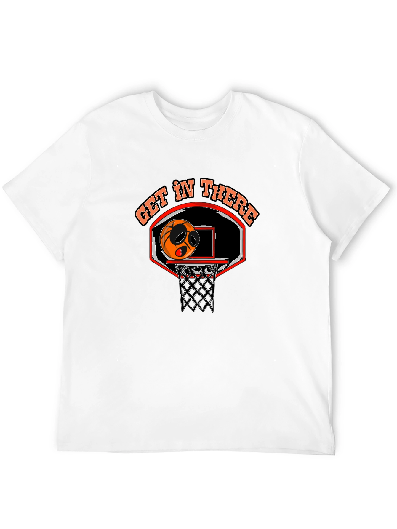 Get In There Basketball Graphic Tee - Black
