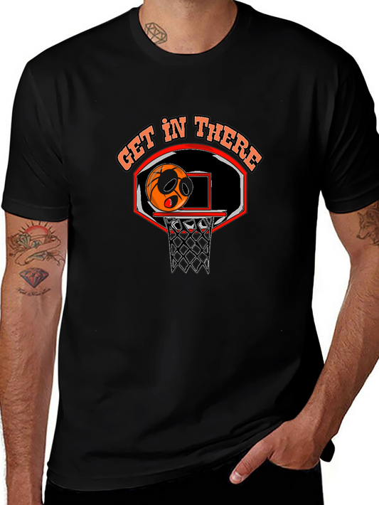 Get In There Basketball Graphic Tee - Black